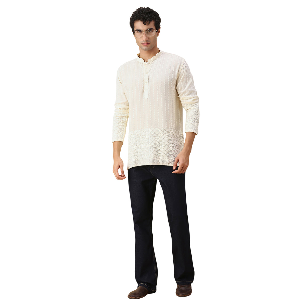 Amol Chikankari Short Kurta