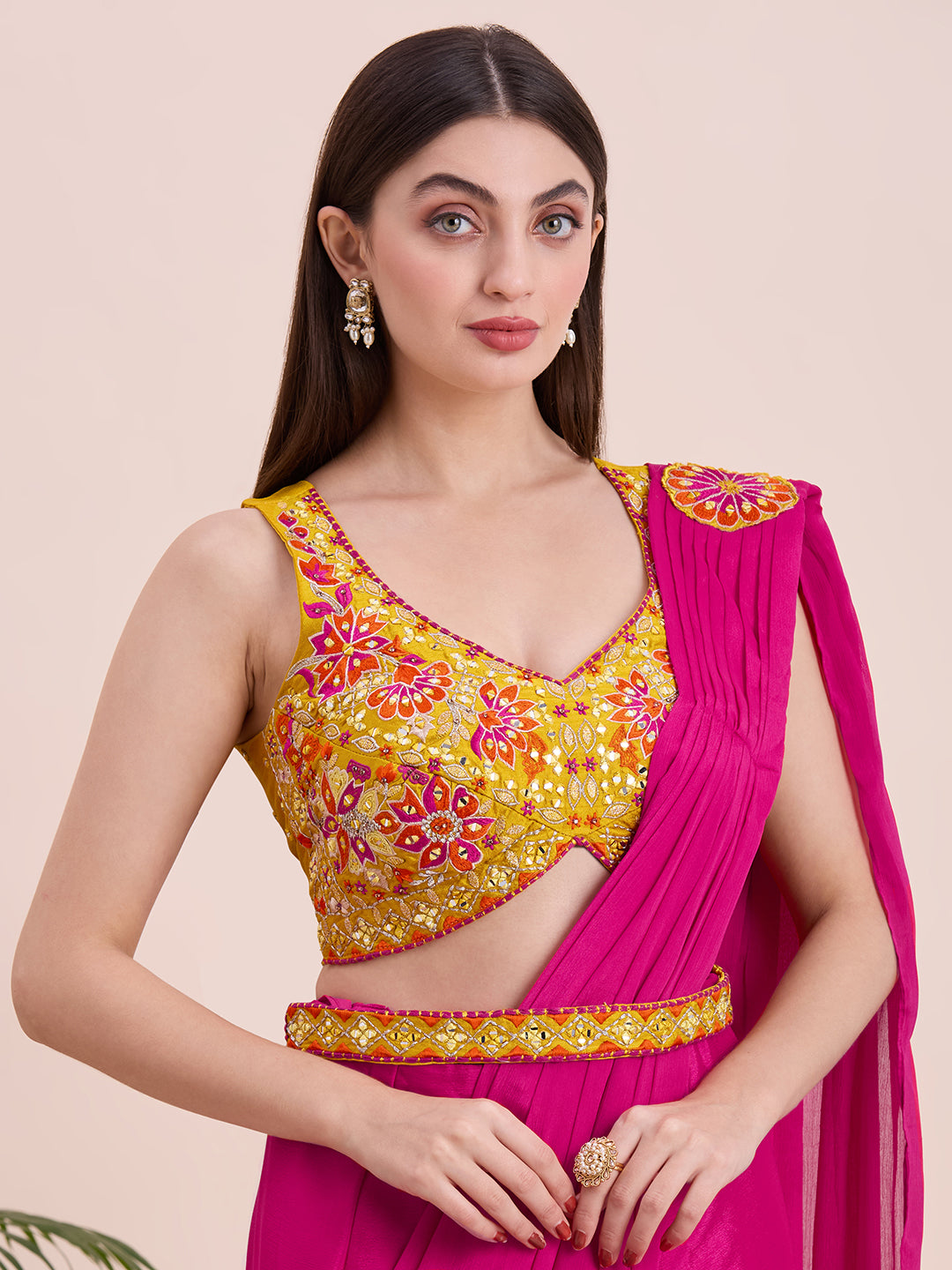 Hazel Ready To Wear Choli Saree