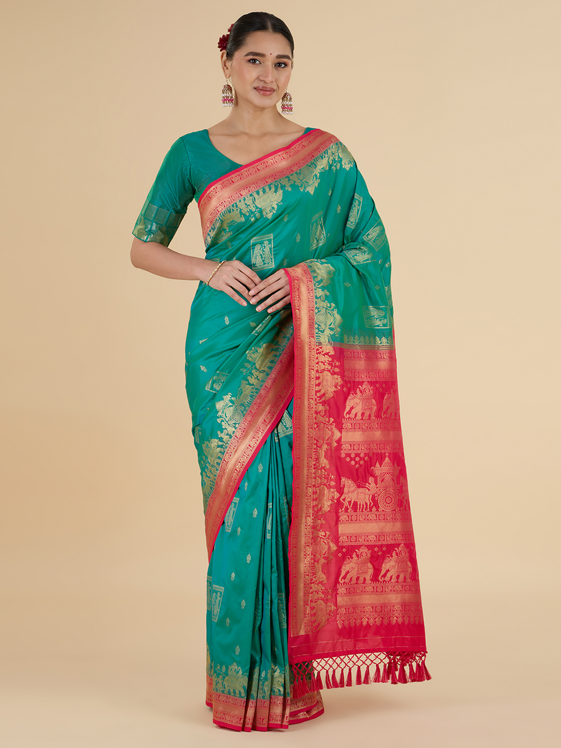 Aarohi Silk Embroidered Choli Saree