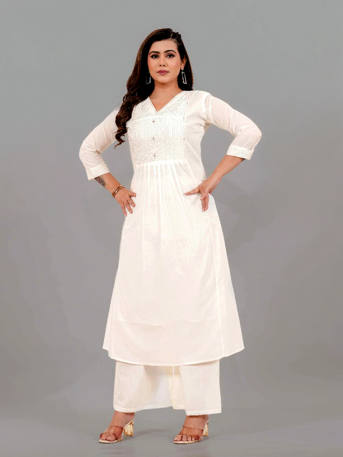 Aarya Cotton Flair Kurti & Palazzo Pant