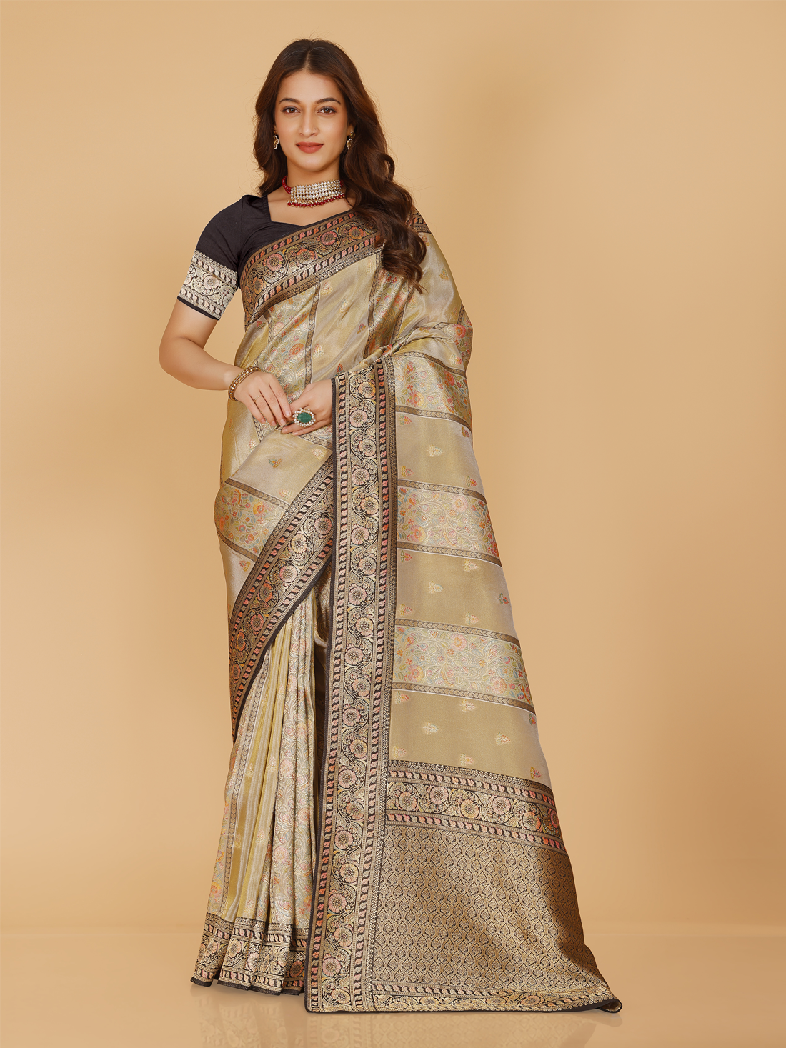 Dharmi Tissue Weaving Saree