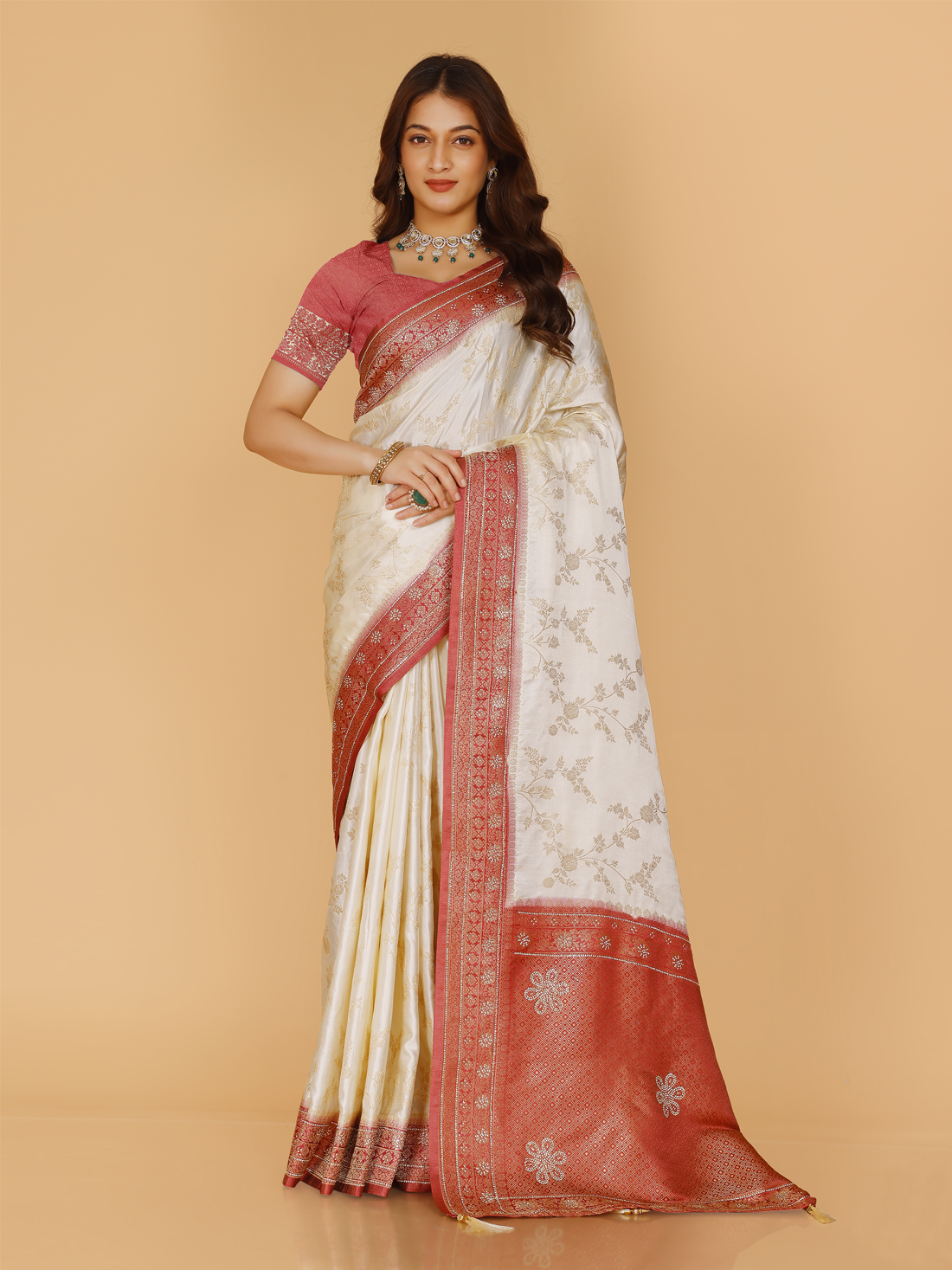 Rahi Silk Embroidery Saree