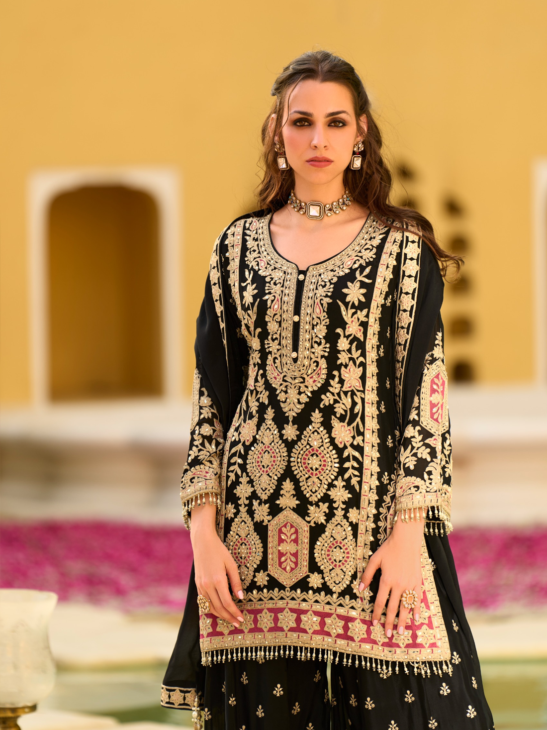 Zoya Silk Palazzo Suit