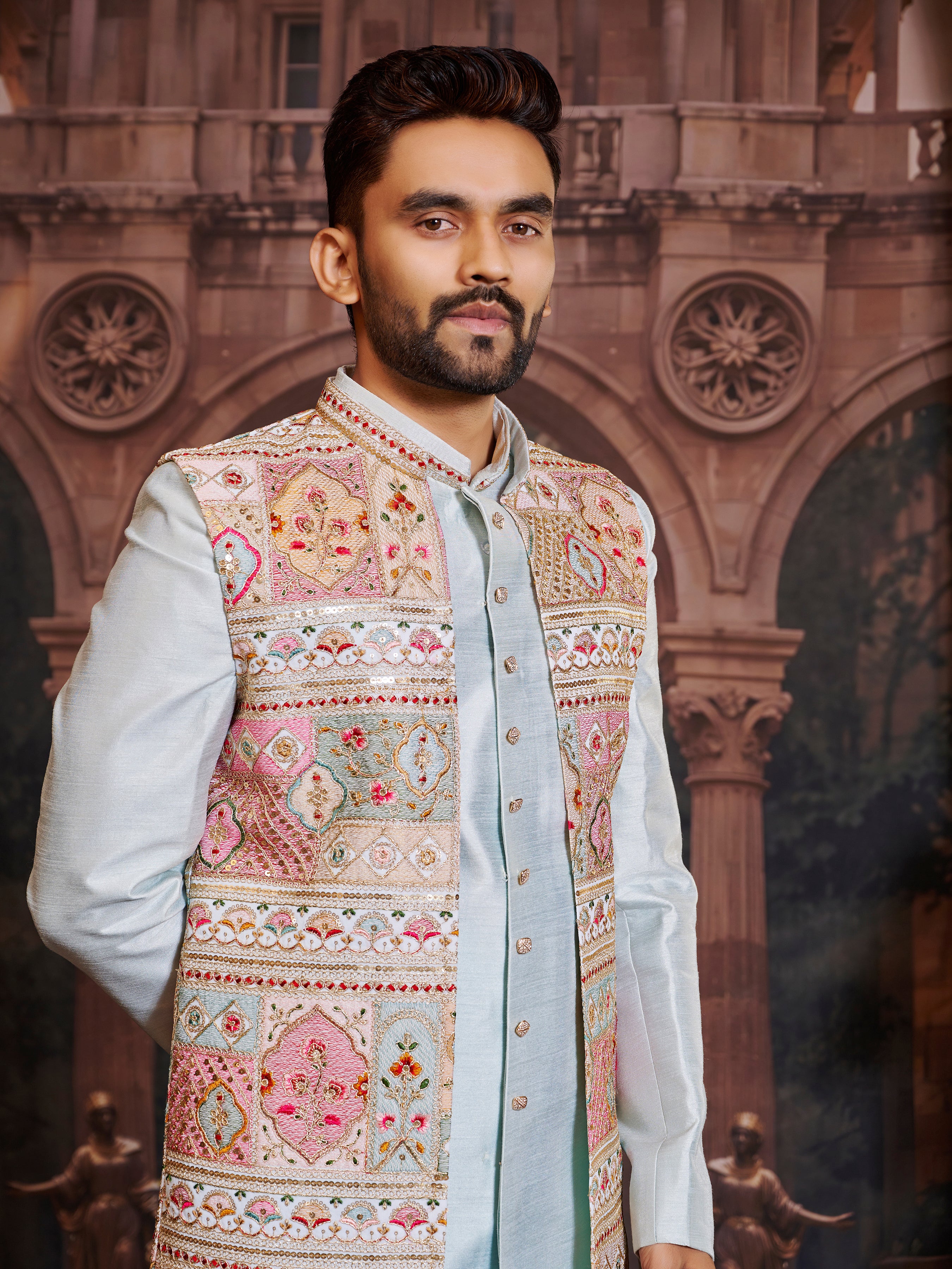 Mens Kurta Set With Jacket