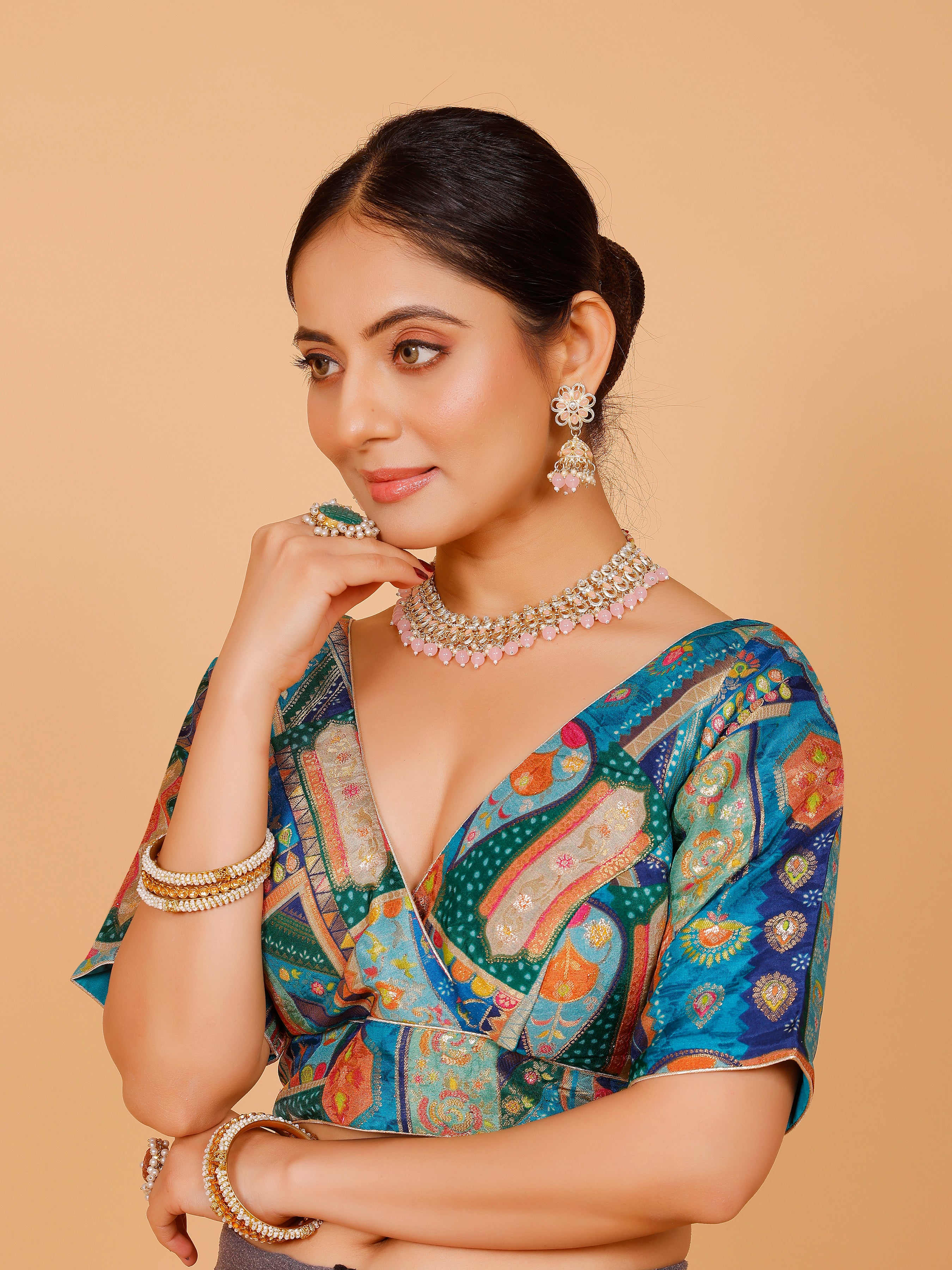 Silk Printed Blouse