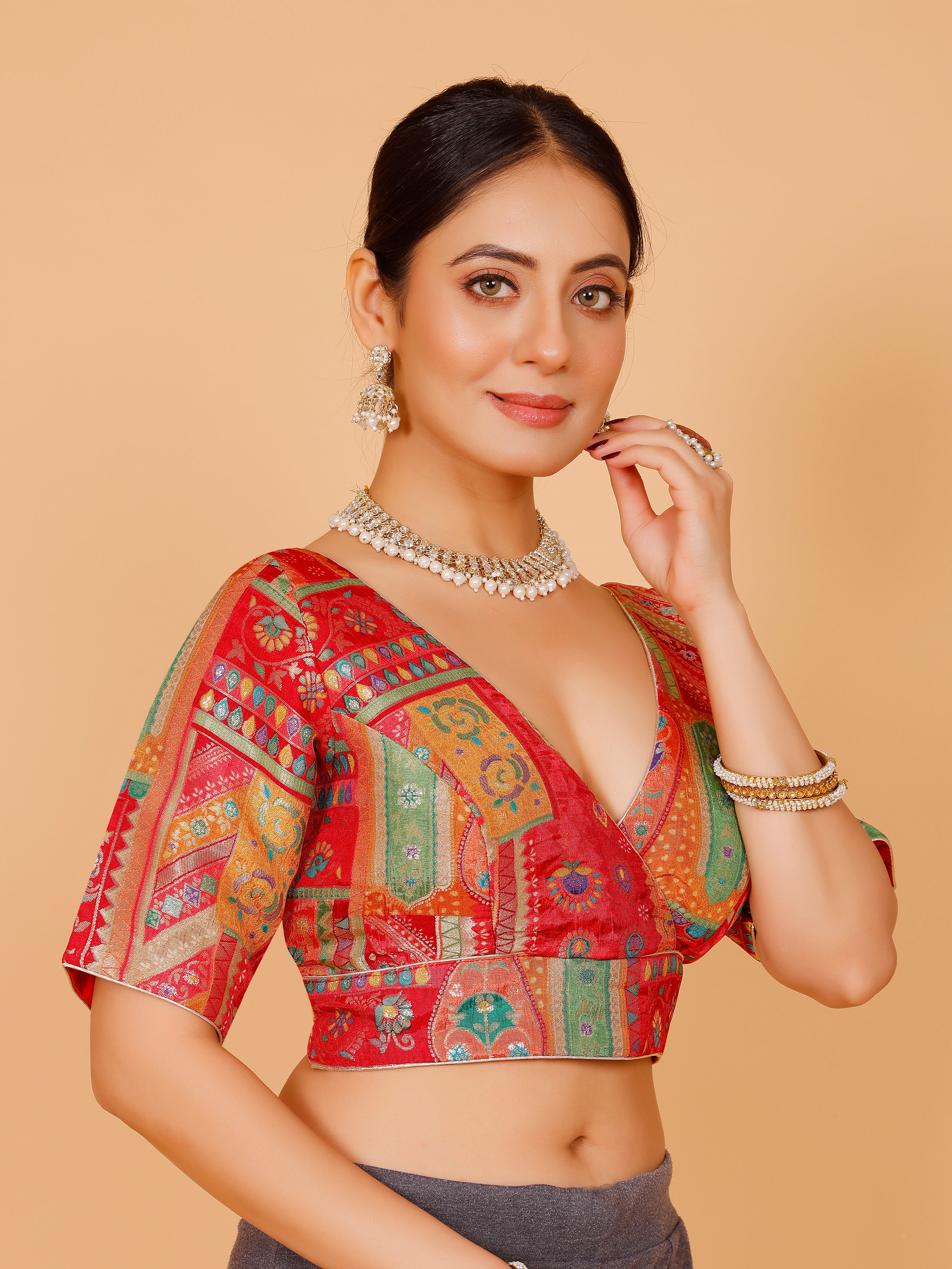 Silk Printed Blouse