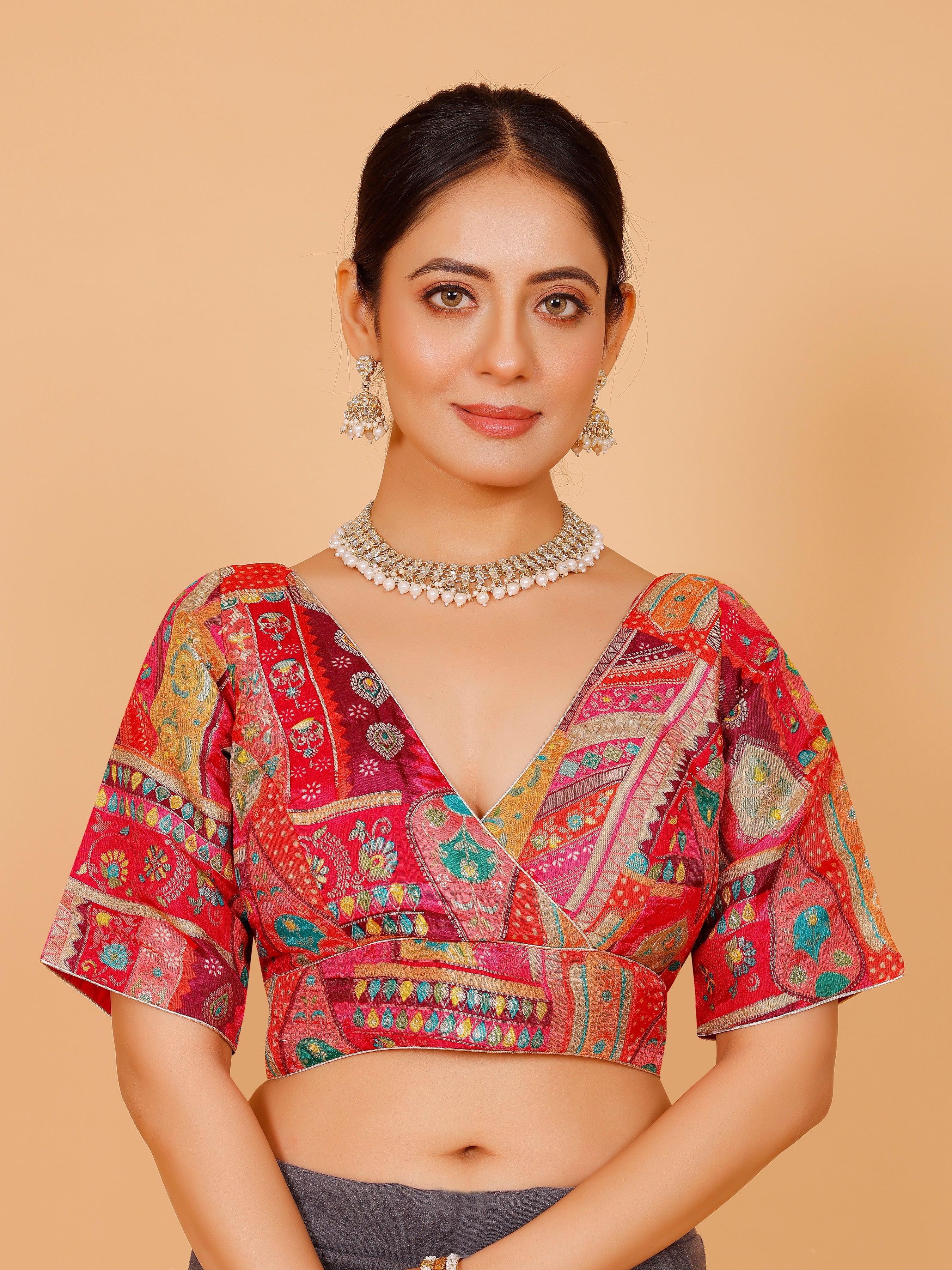 Silk Printed Blouse