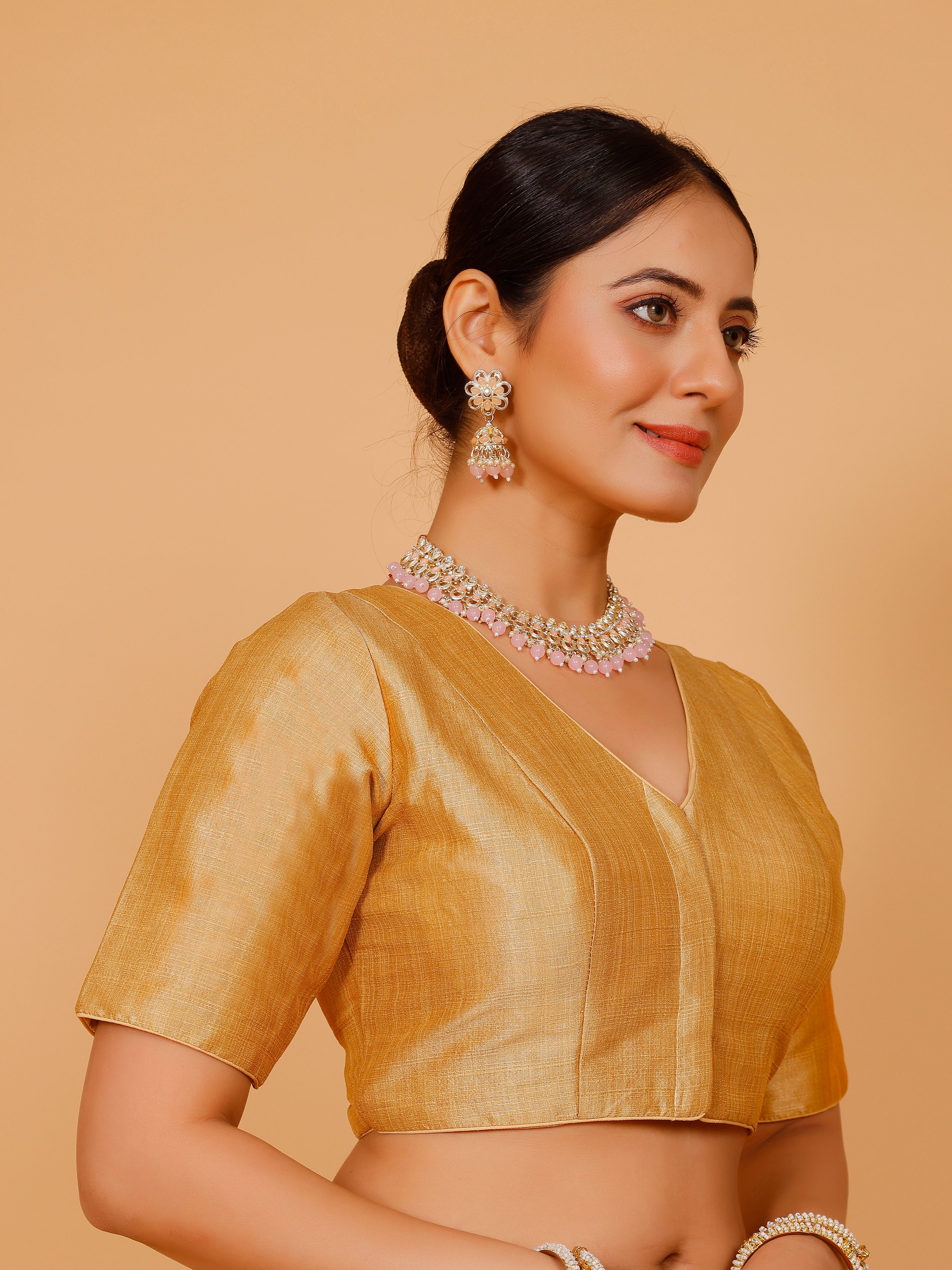 Ladies Silk Plain Blouse