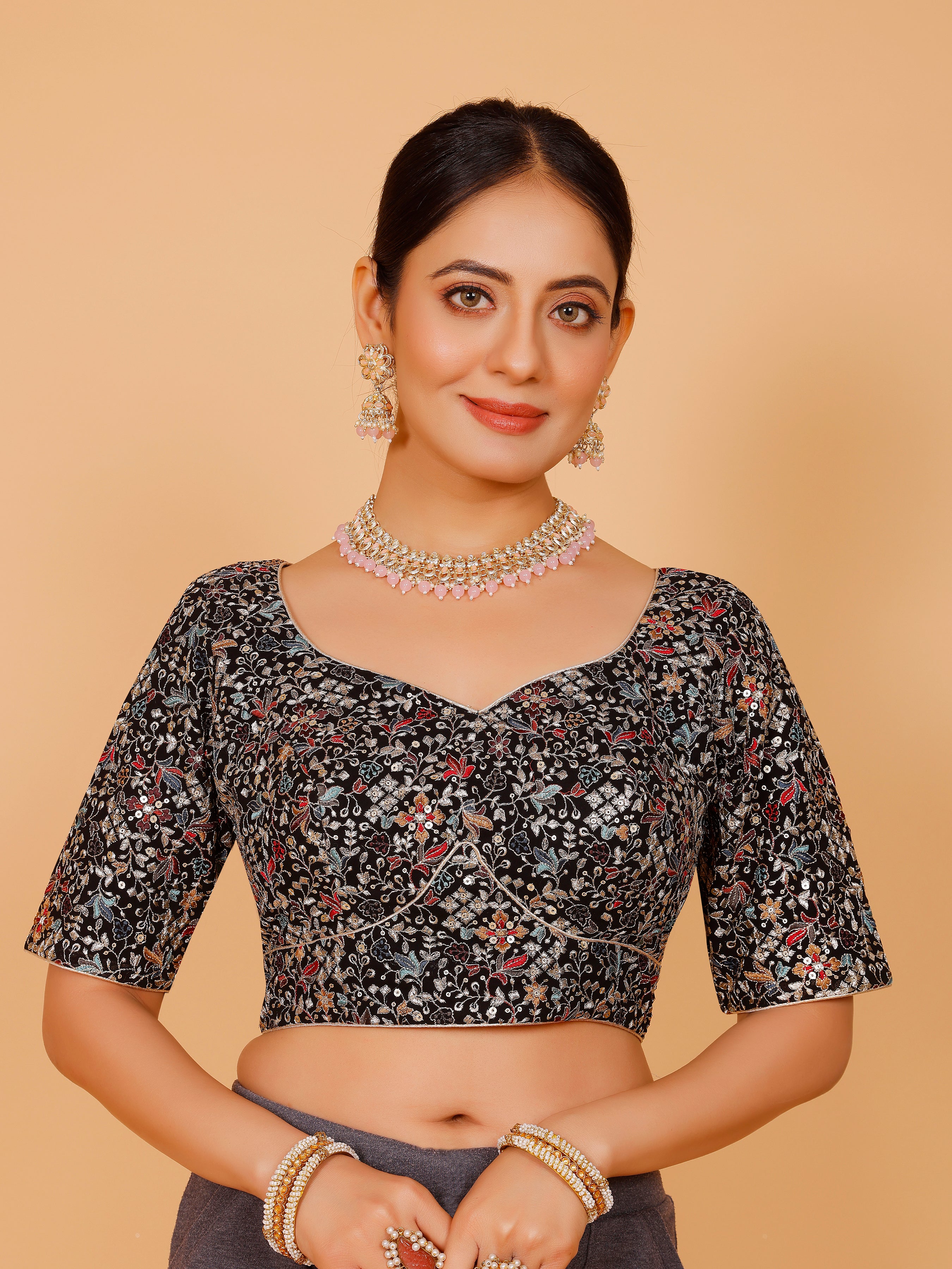 Ladies Georgette Zari Work Blouse