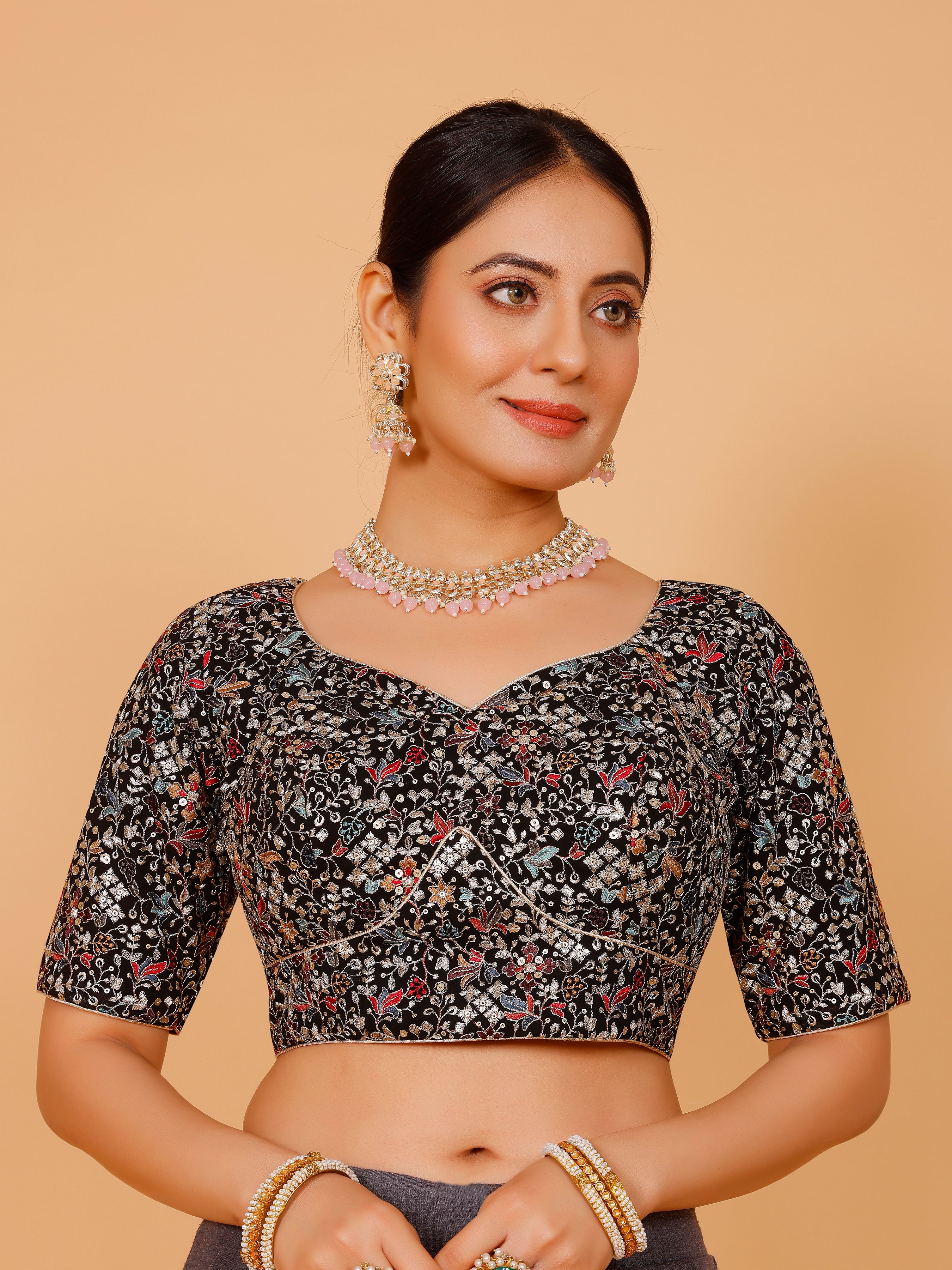 Ladies Georgette Zari Work Blouse