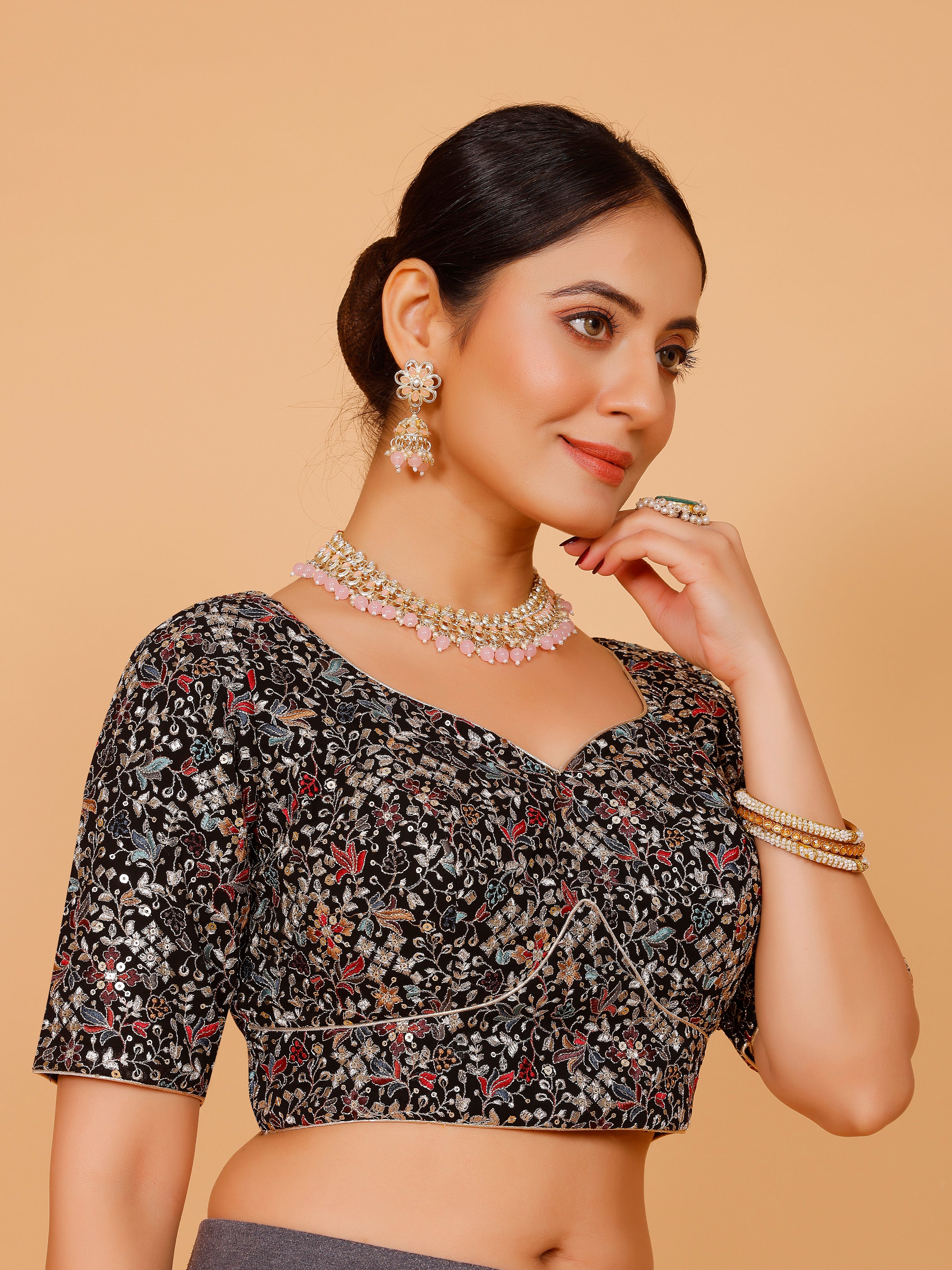 Ladies Georgette Zari Work Blouse