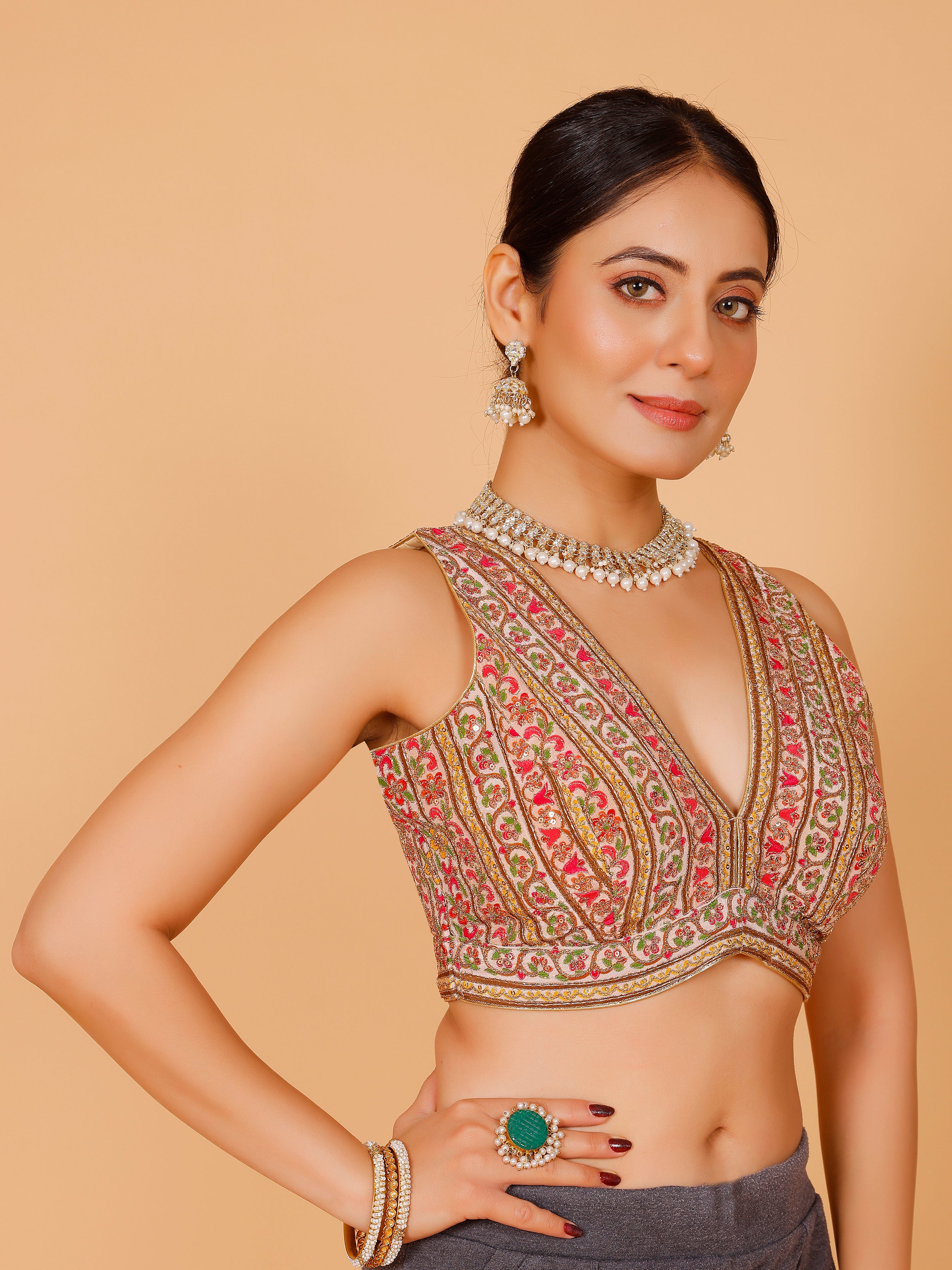 Georgette Zari Work Blouse