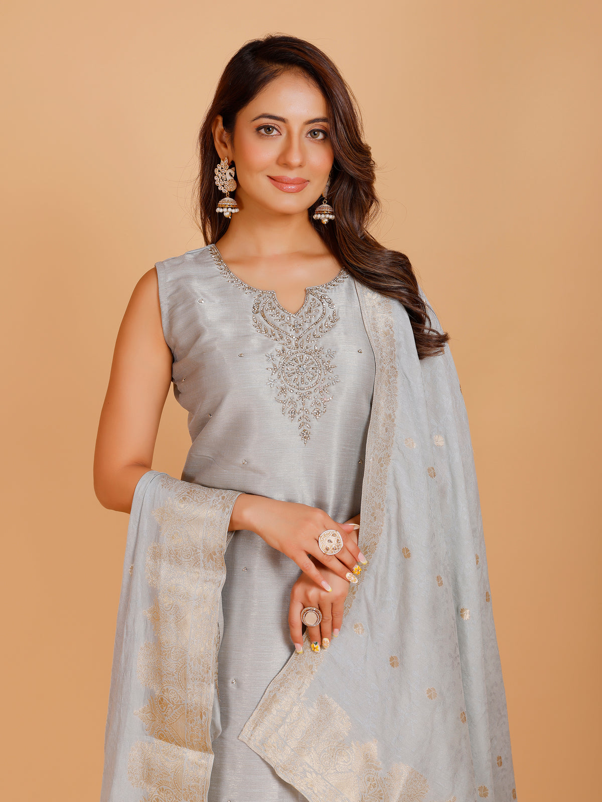 Rashi Silk Straight Kamiz & Pant