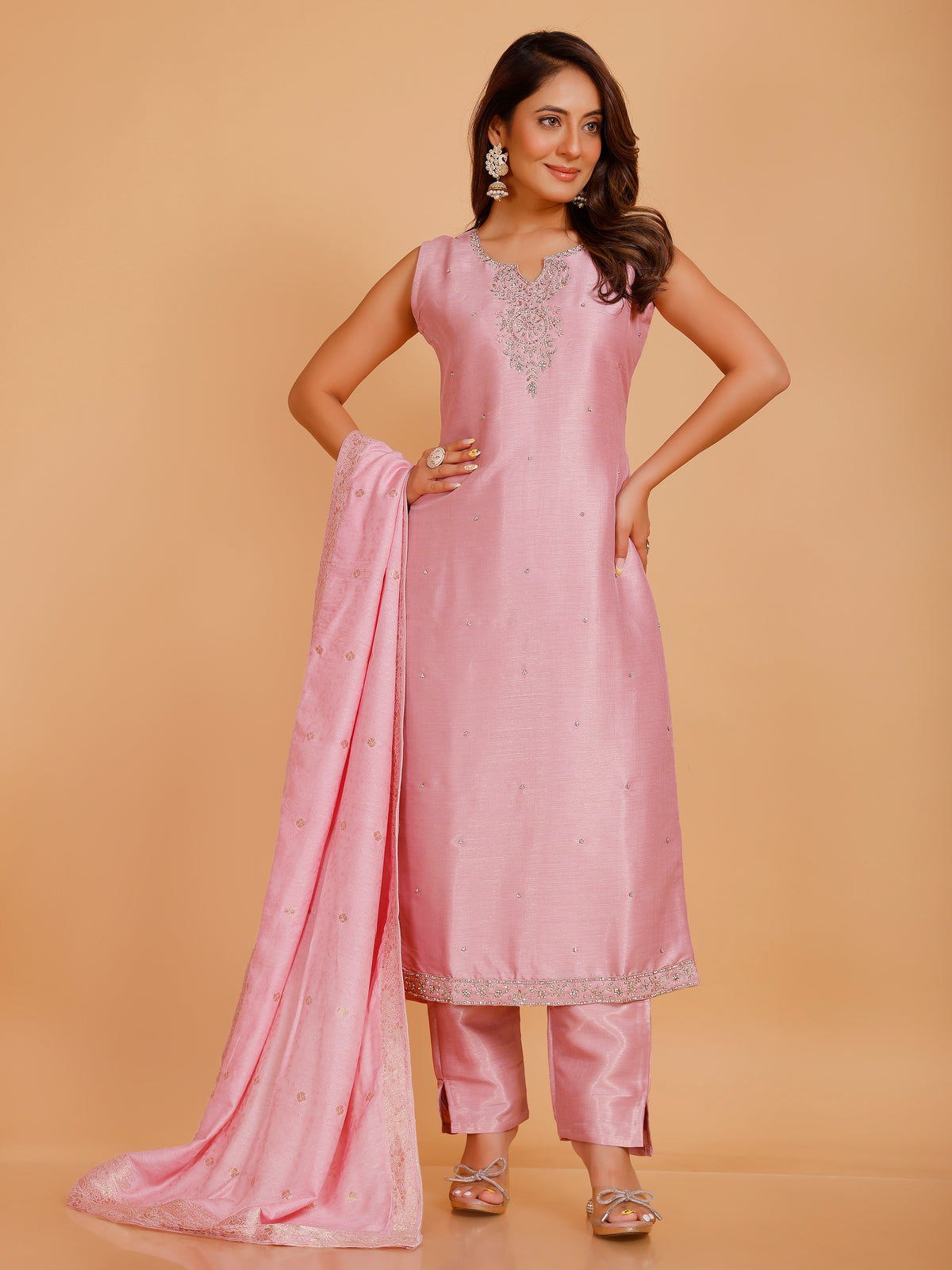 Rashi Silk Straight Kamiz & Pant