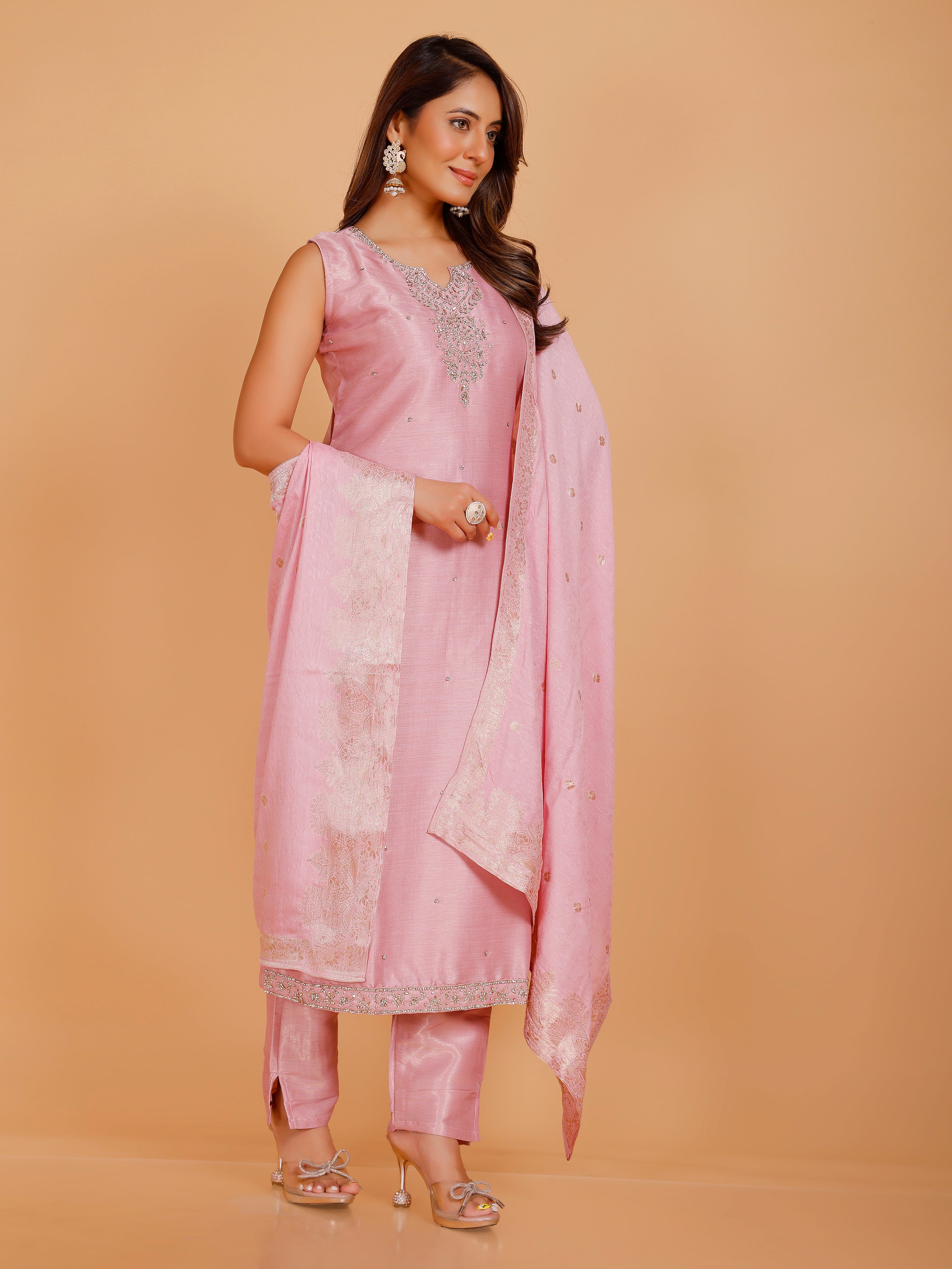 Rashi Silk Straight Kamiz & Pant