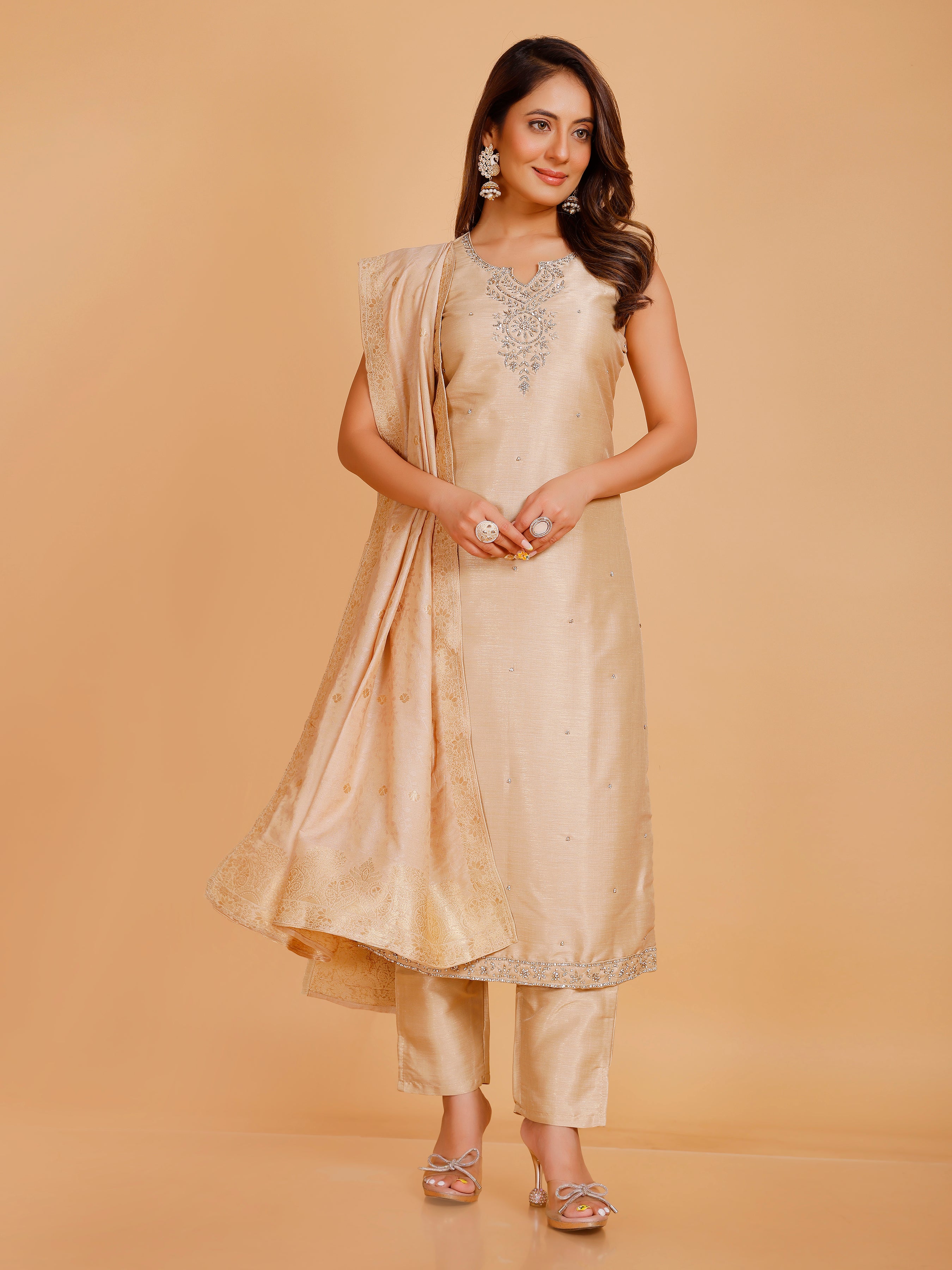 Rashi Silk Straight Kamiz & Pant