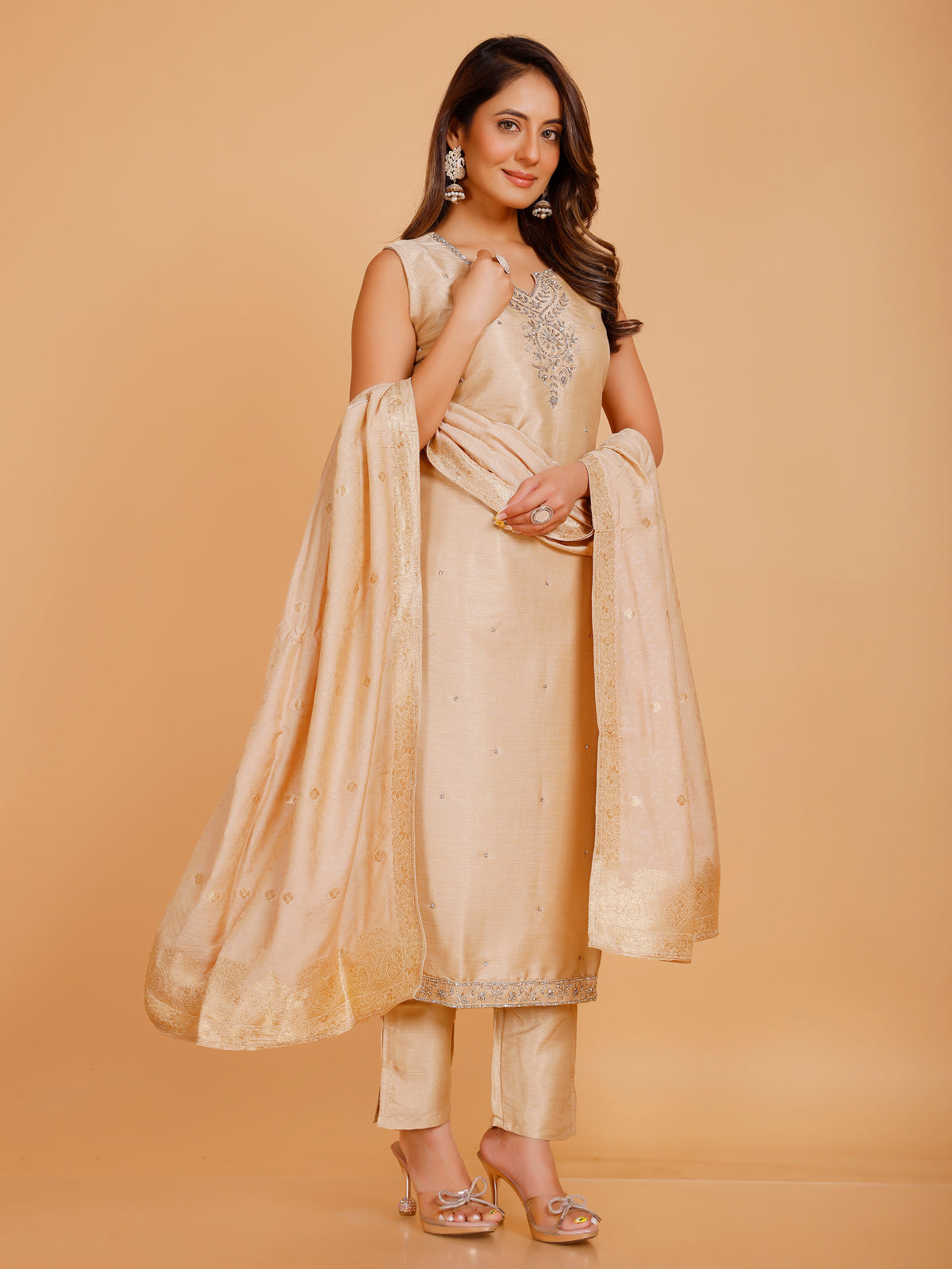 Rashi Silk Straight Kamiz & Pant