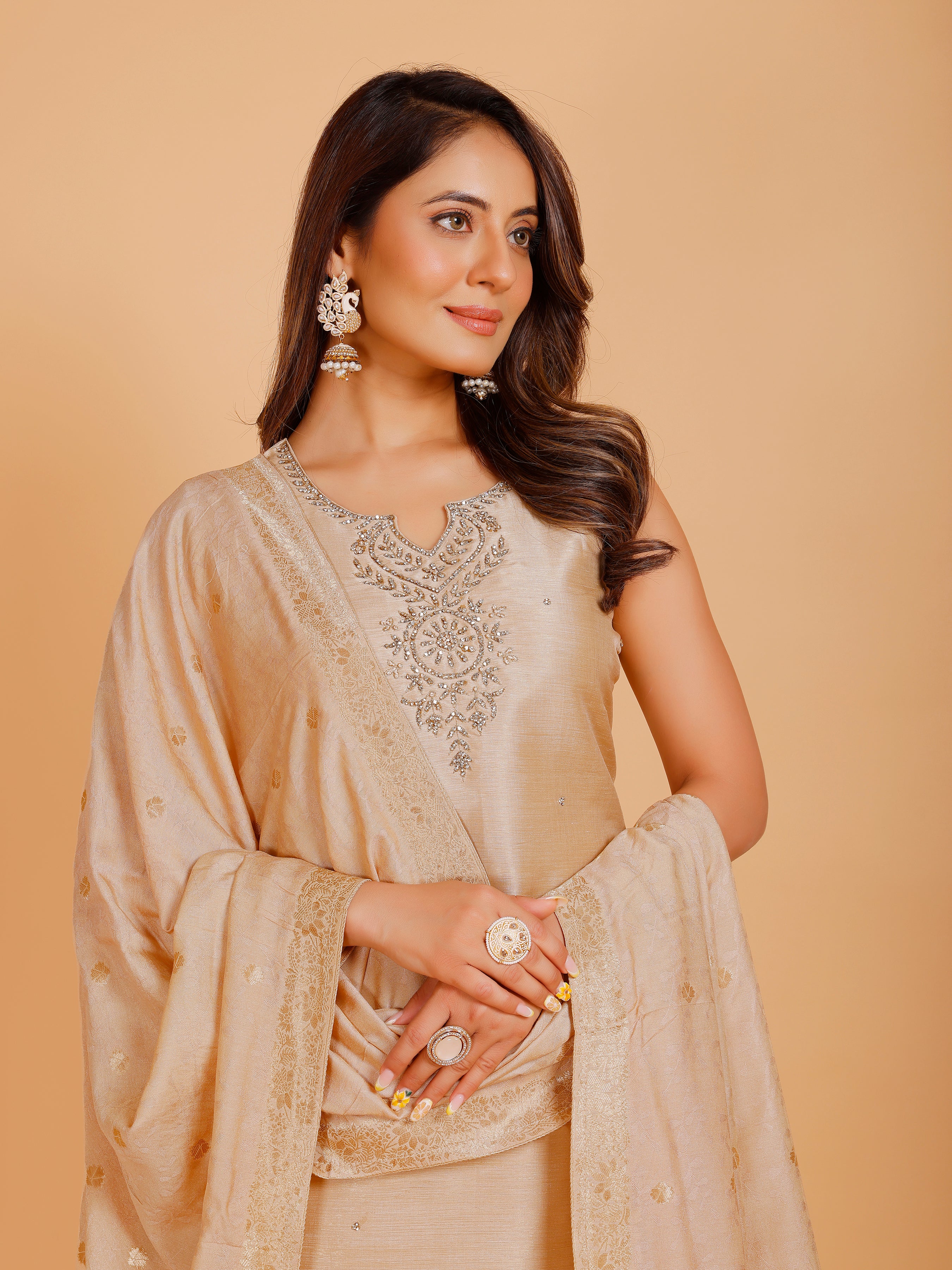 Rashi Silk Straight Kamiz & Pant