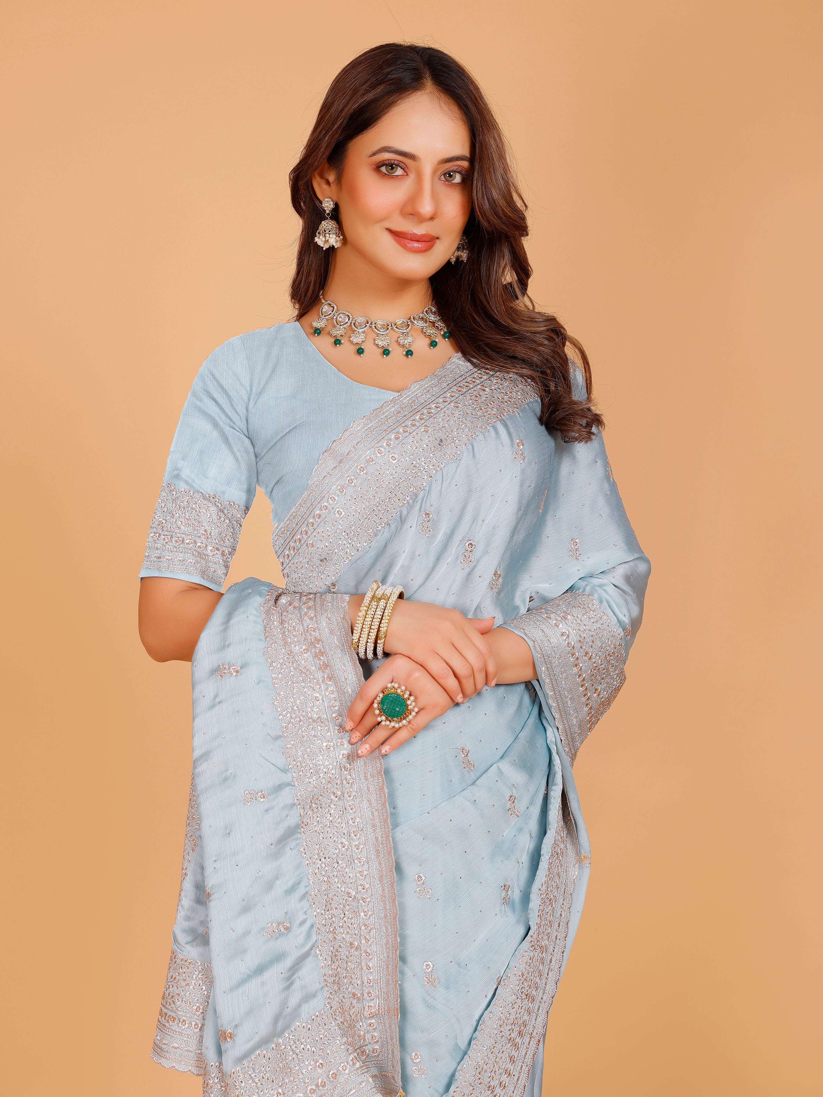 Aadhya Silk Embroidered Saree