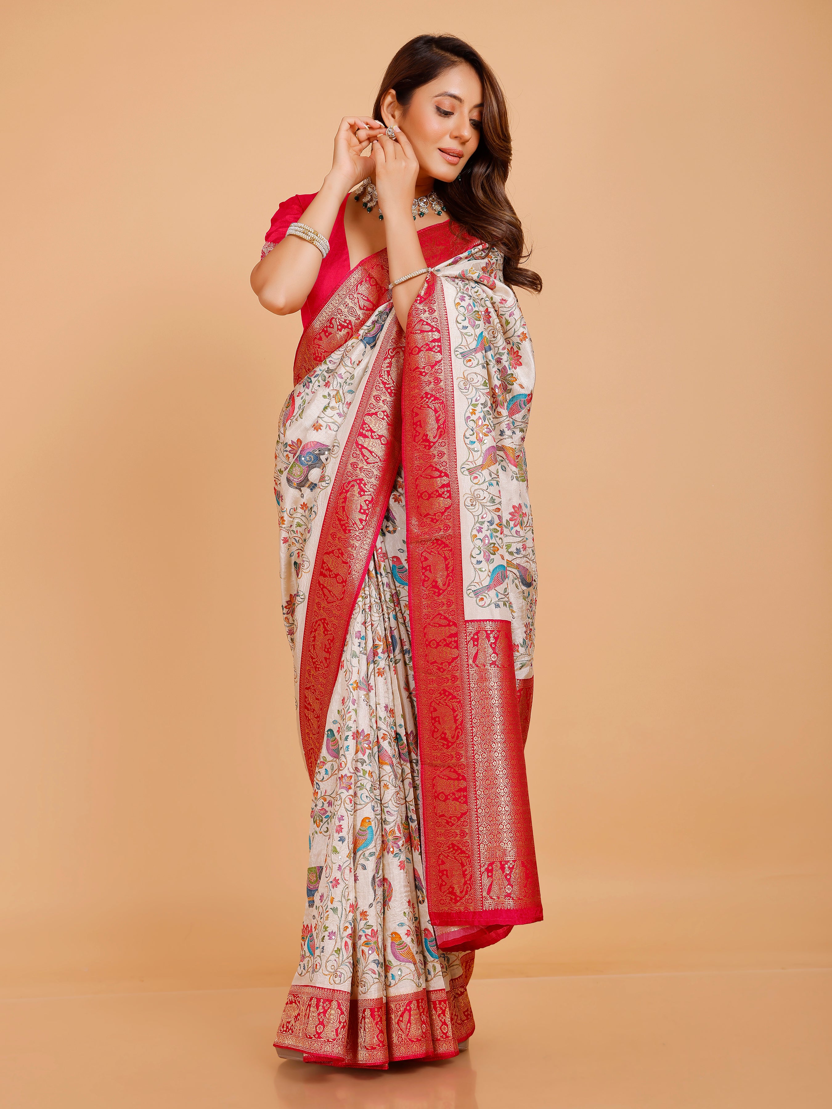Ramya Silk Embroidered Saree