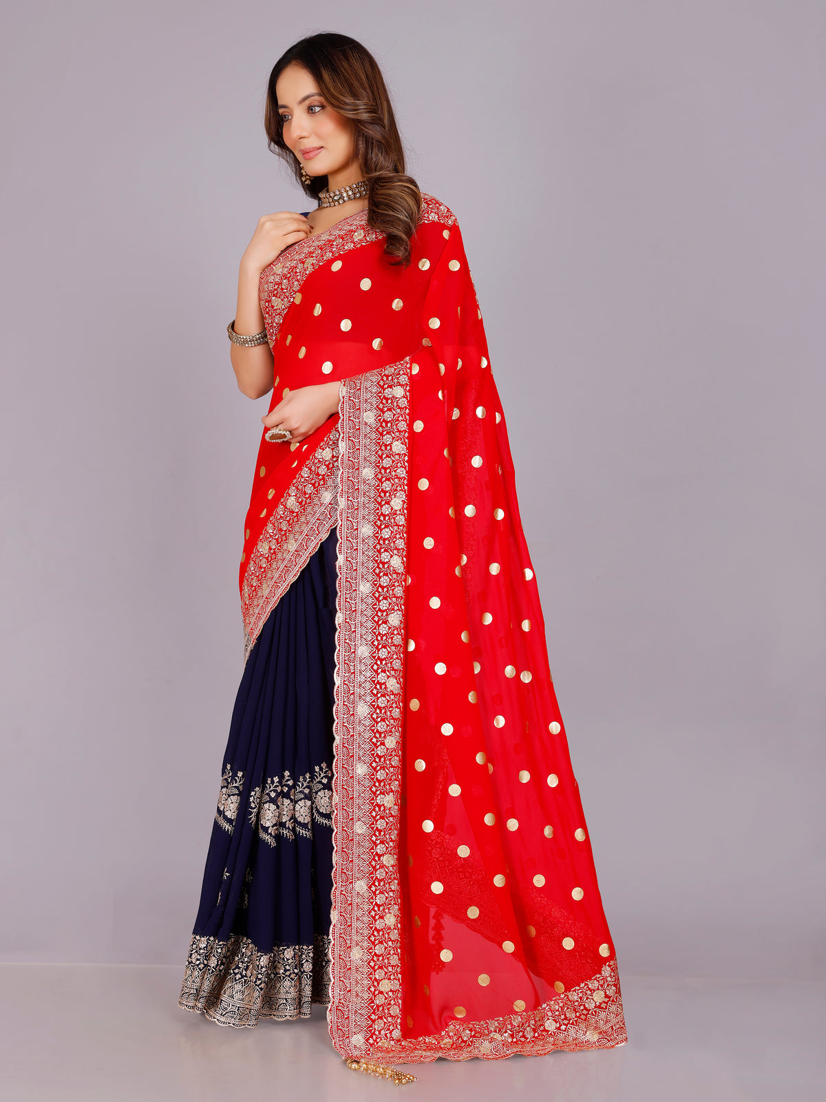 Shalee Georgette Embroidery Saree