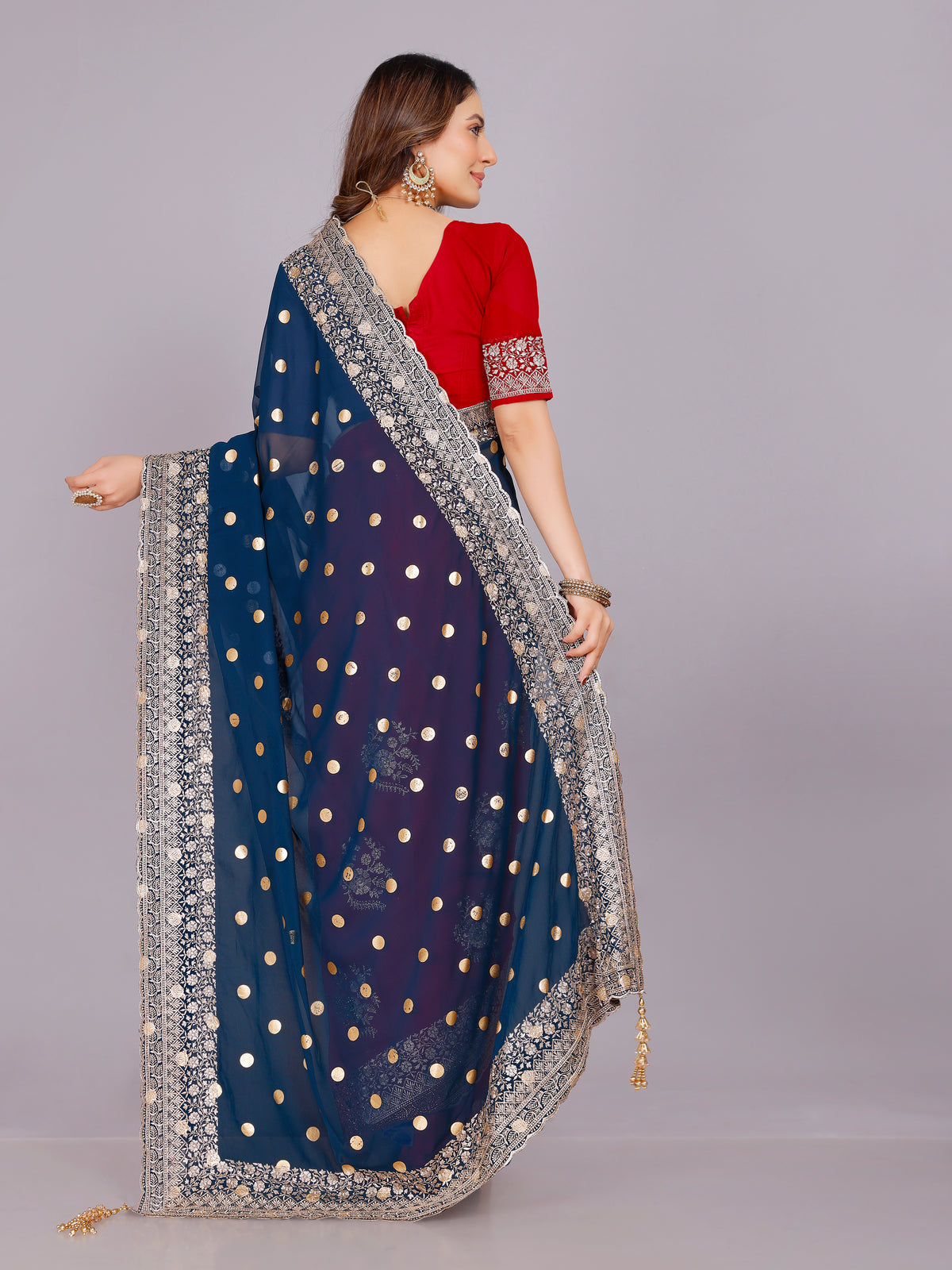 Shalee Georgette Embroidery Saree