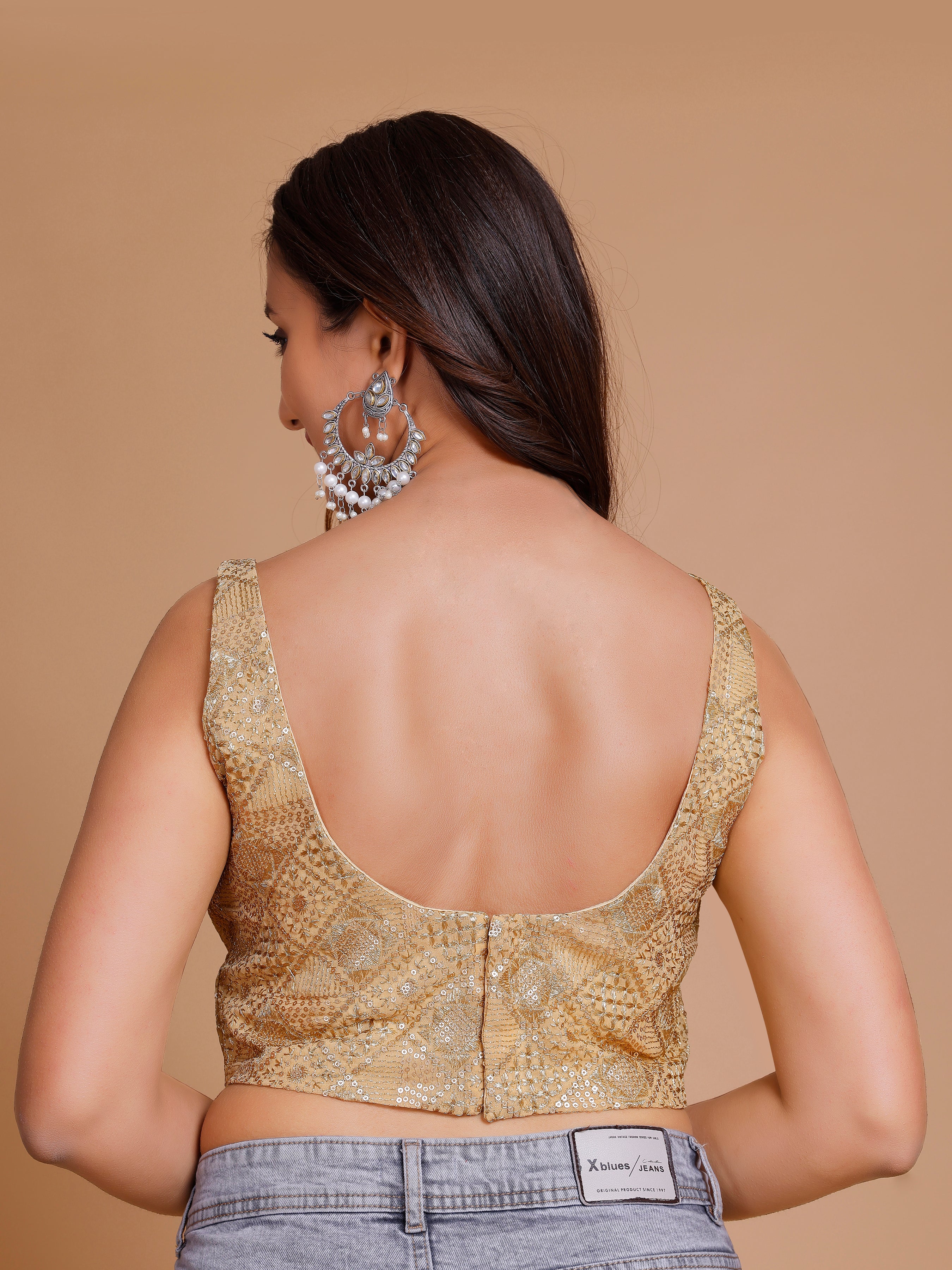 Georgette Embroidered Tiki Work Blouse