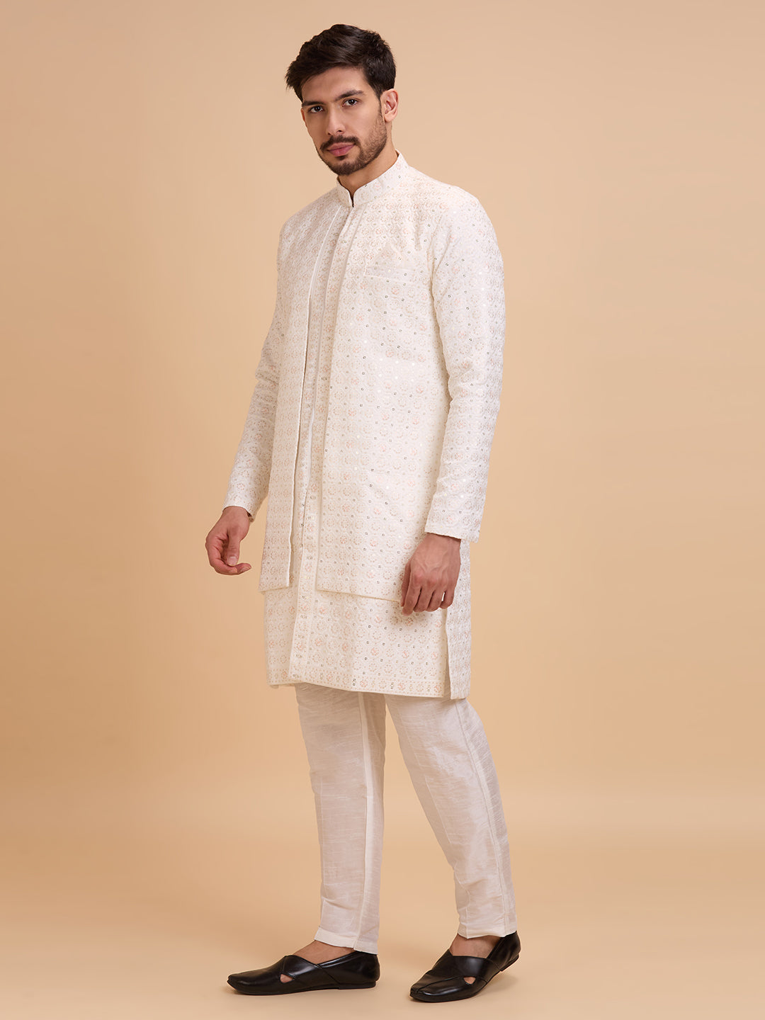 Mens Kurta Set Jacket Style