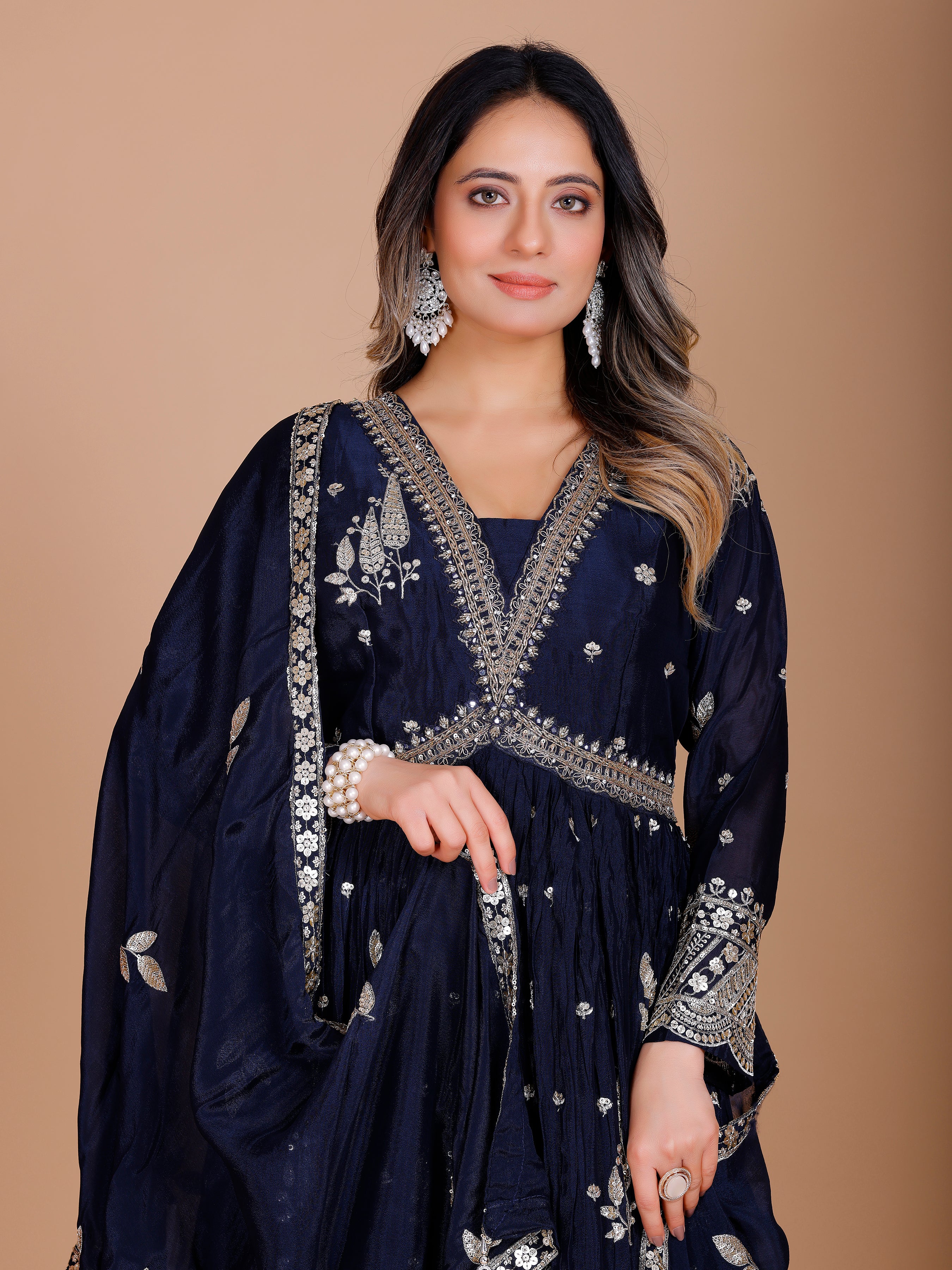 Zarina Gown With Dupatta