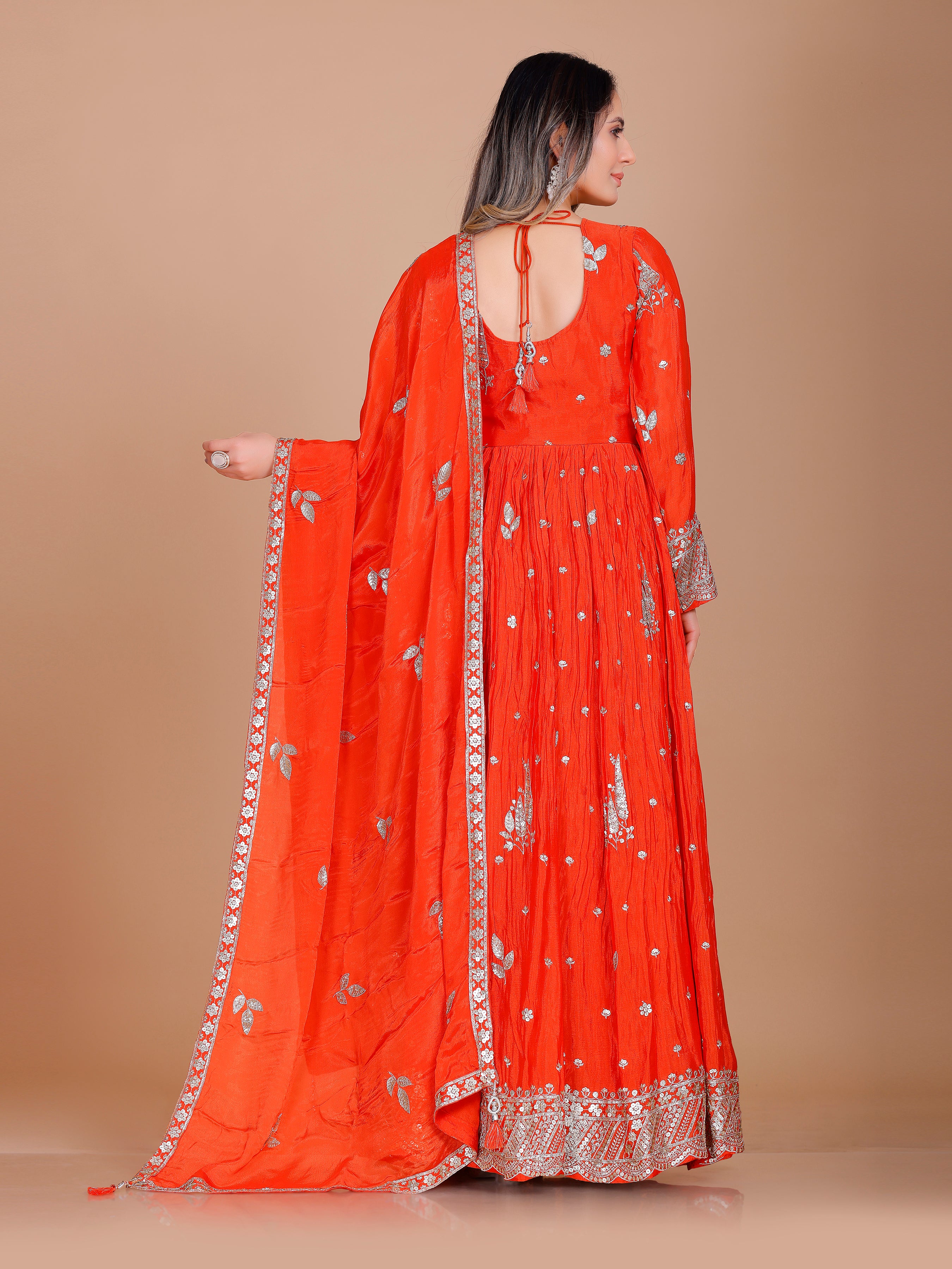 Zarina Gown With Dupatta