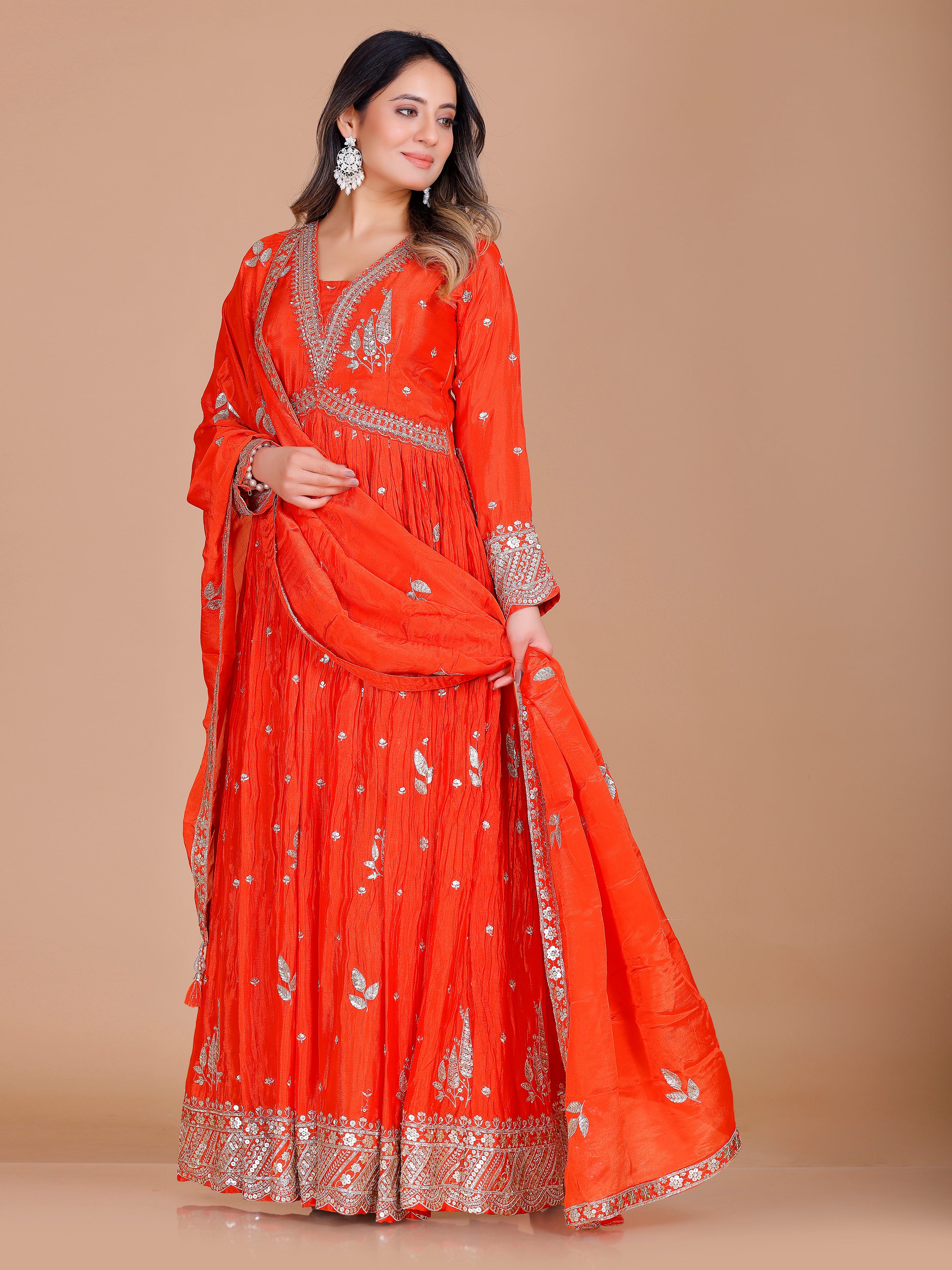 Zarina Gown With Dupatta