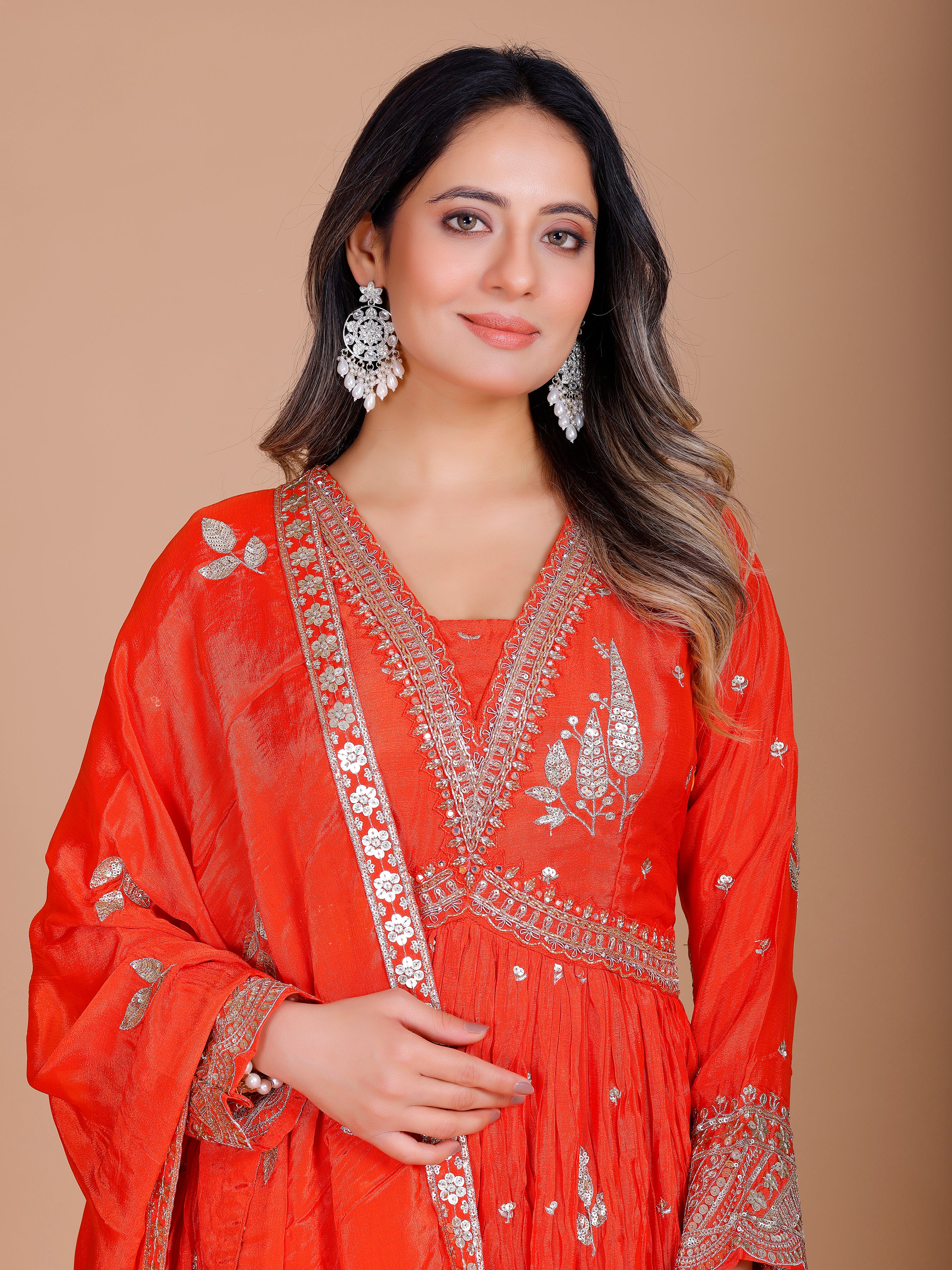 Zarina Gown With Dupatta