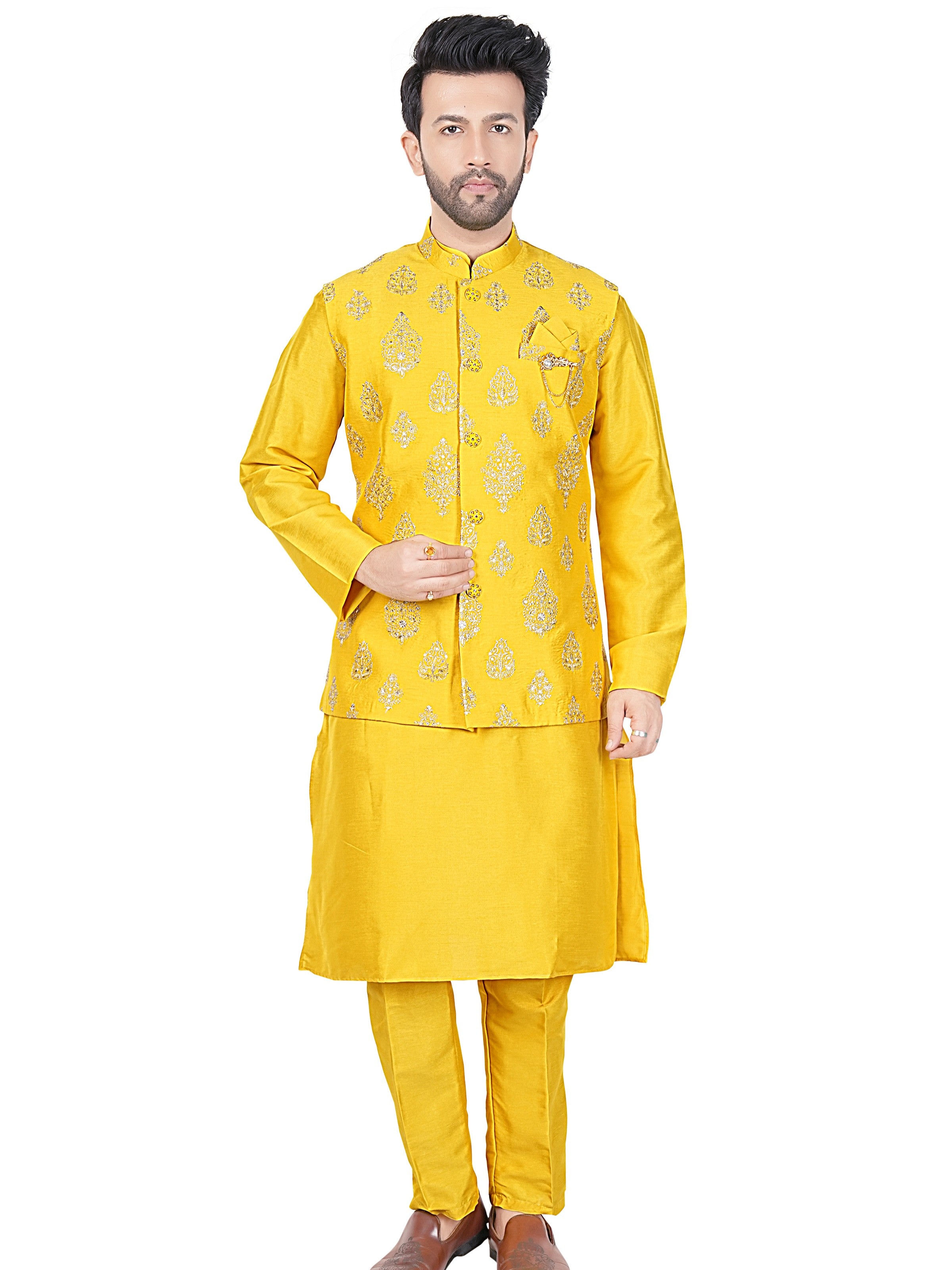 Mens Kurta Set With Jacket