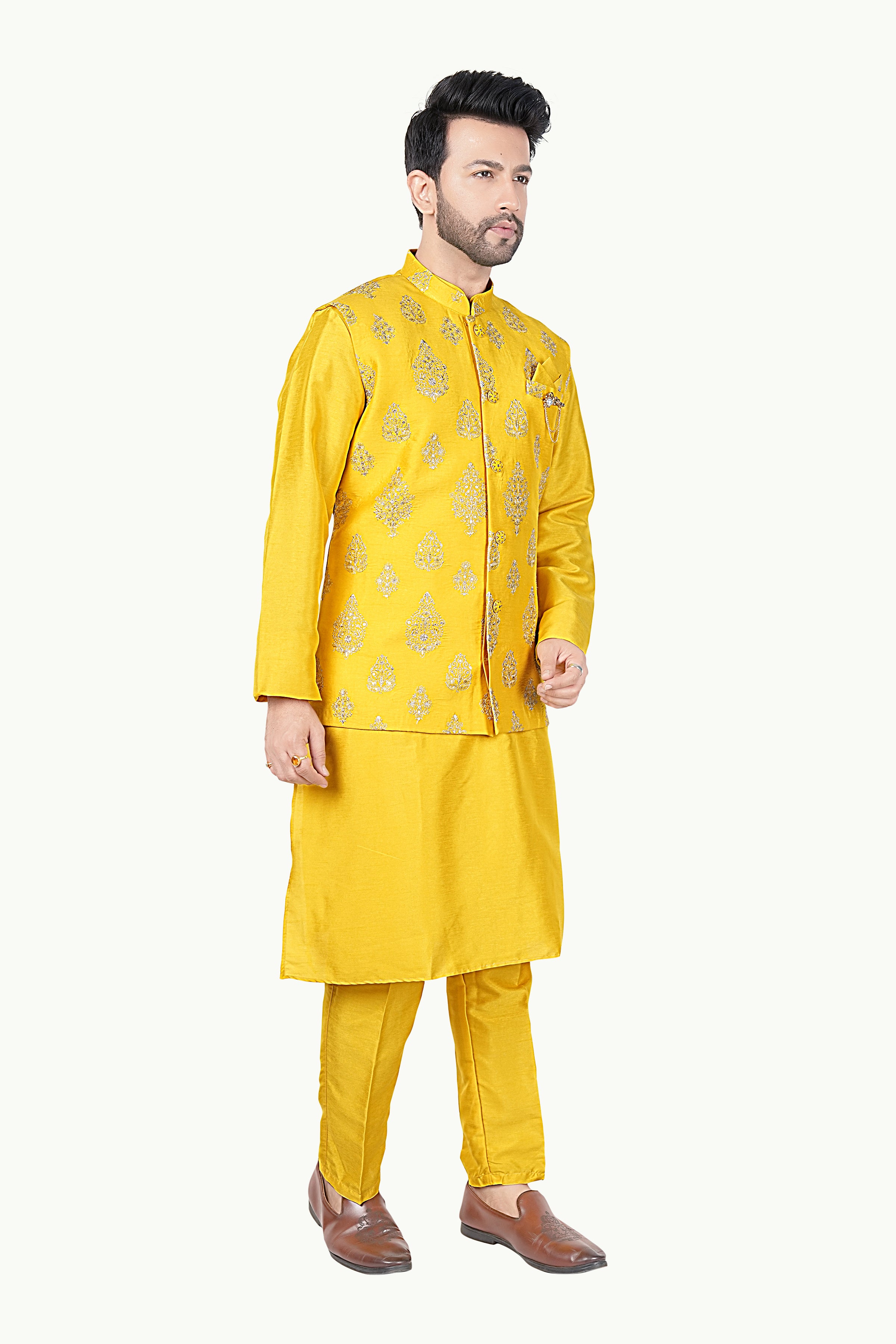 Mens Kurta Set With Jacket