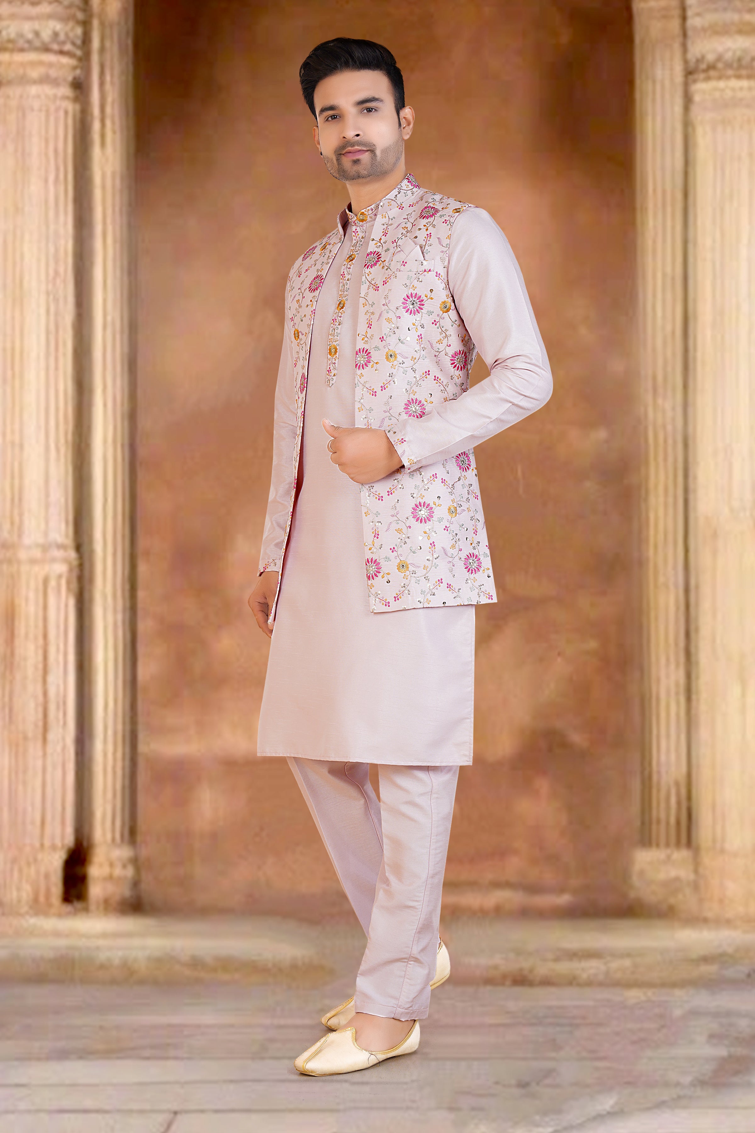 Mens Kurta Set With Jacket