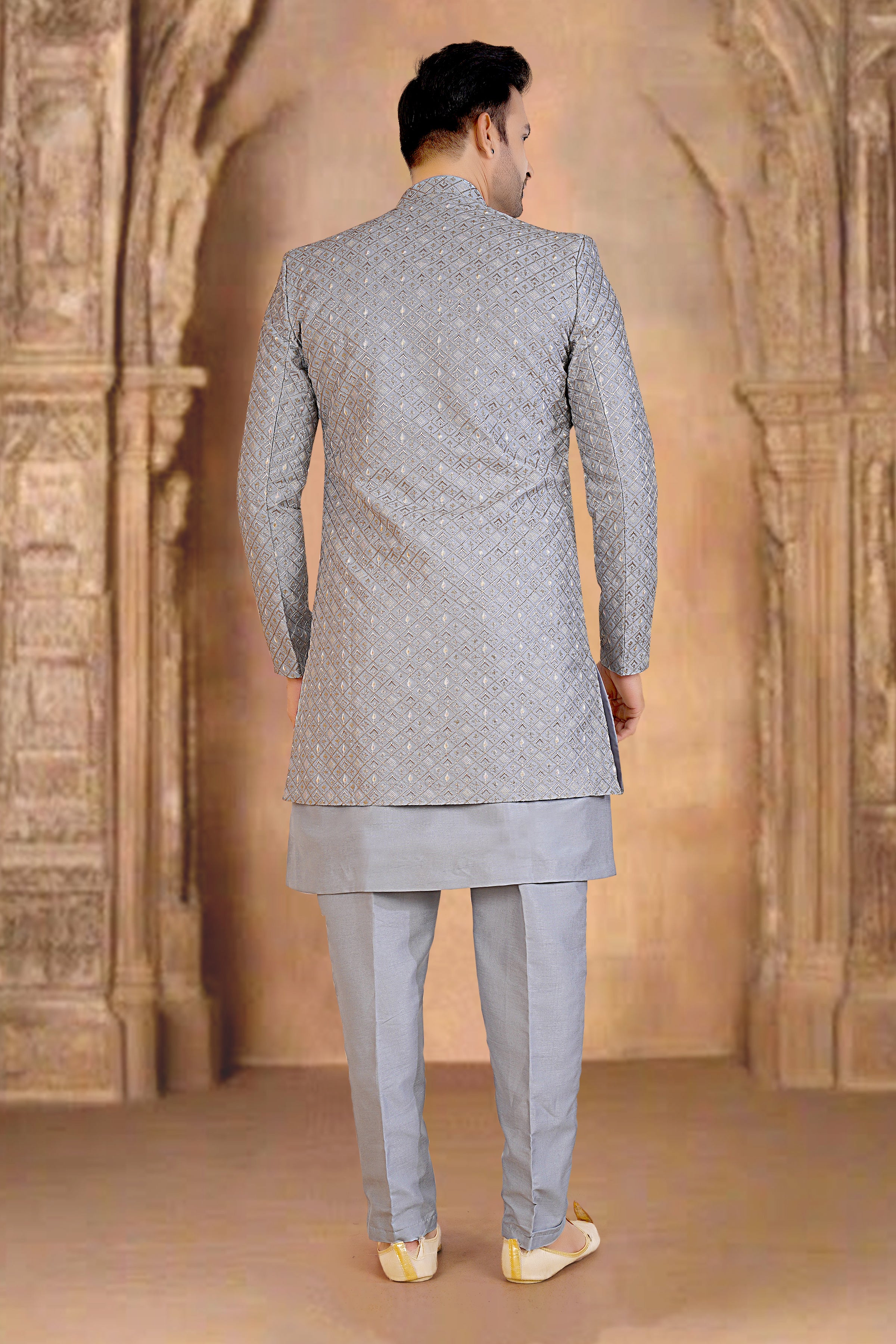 Mens Kurta Set With Jacket