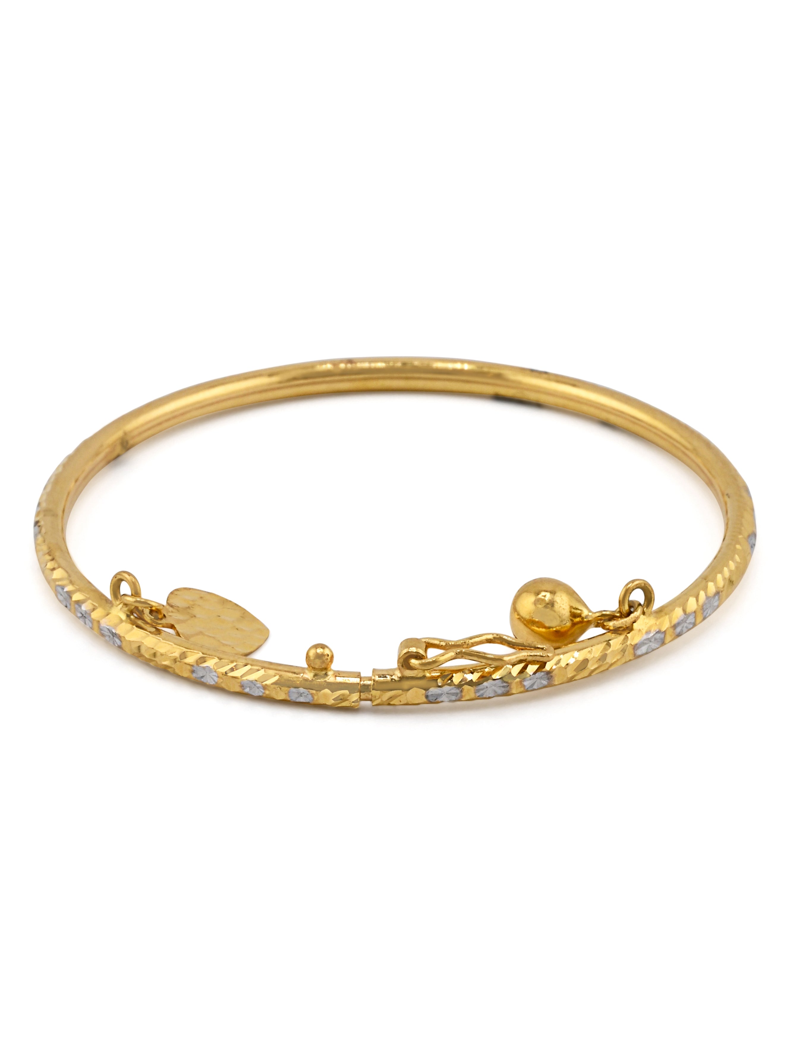 22ct Gold Two Tone Baby Bangle