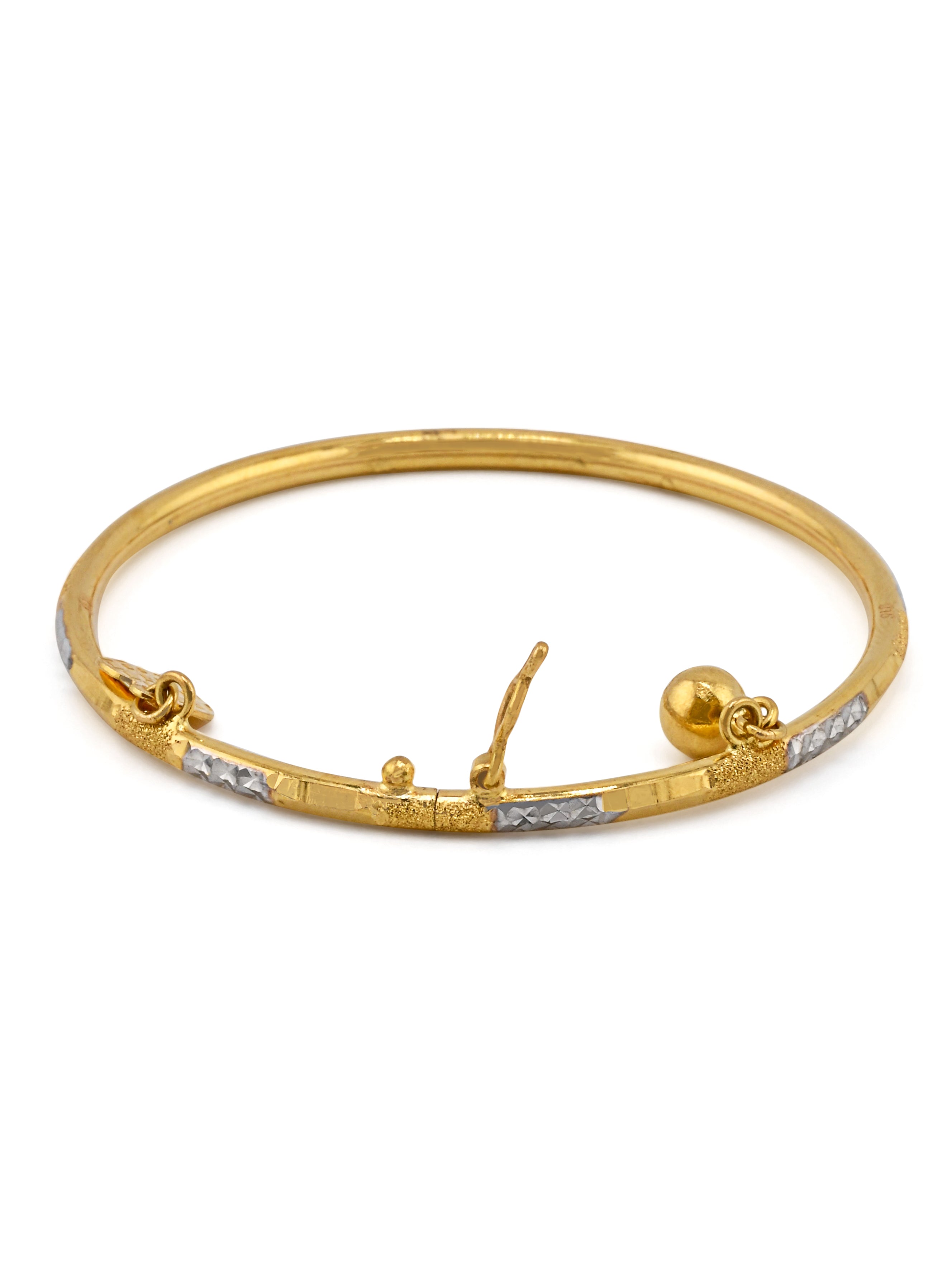 22ct Gold Two Tone Baby Bangle