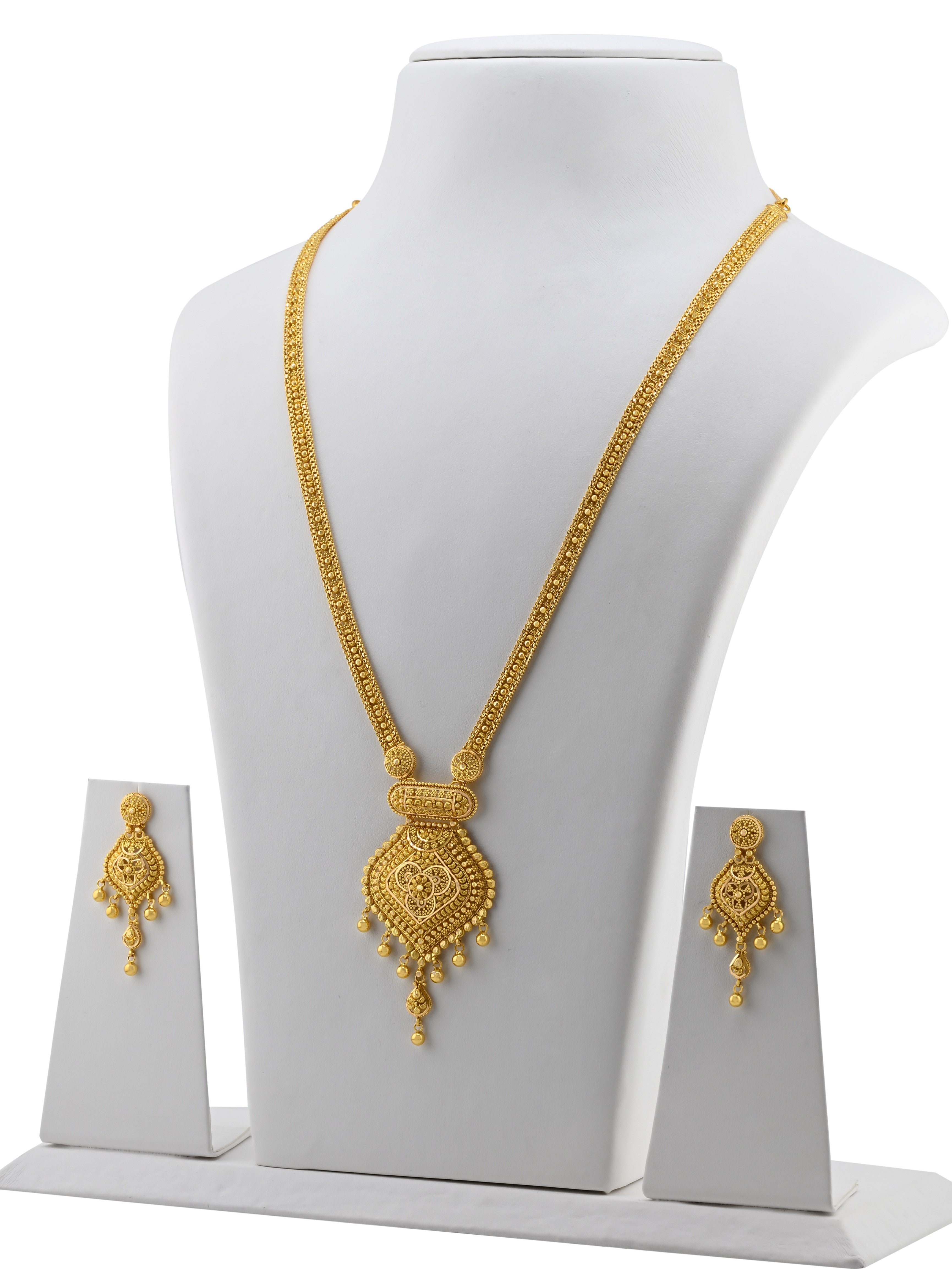 22ct Gold Long Necklace Set
