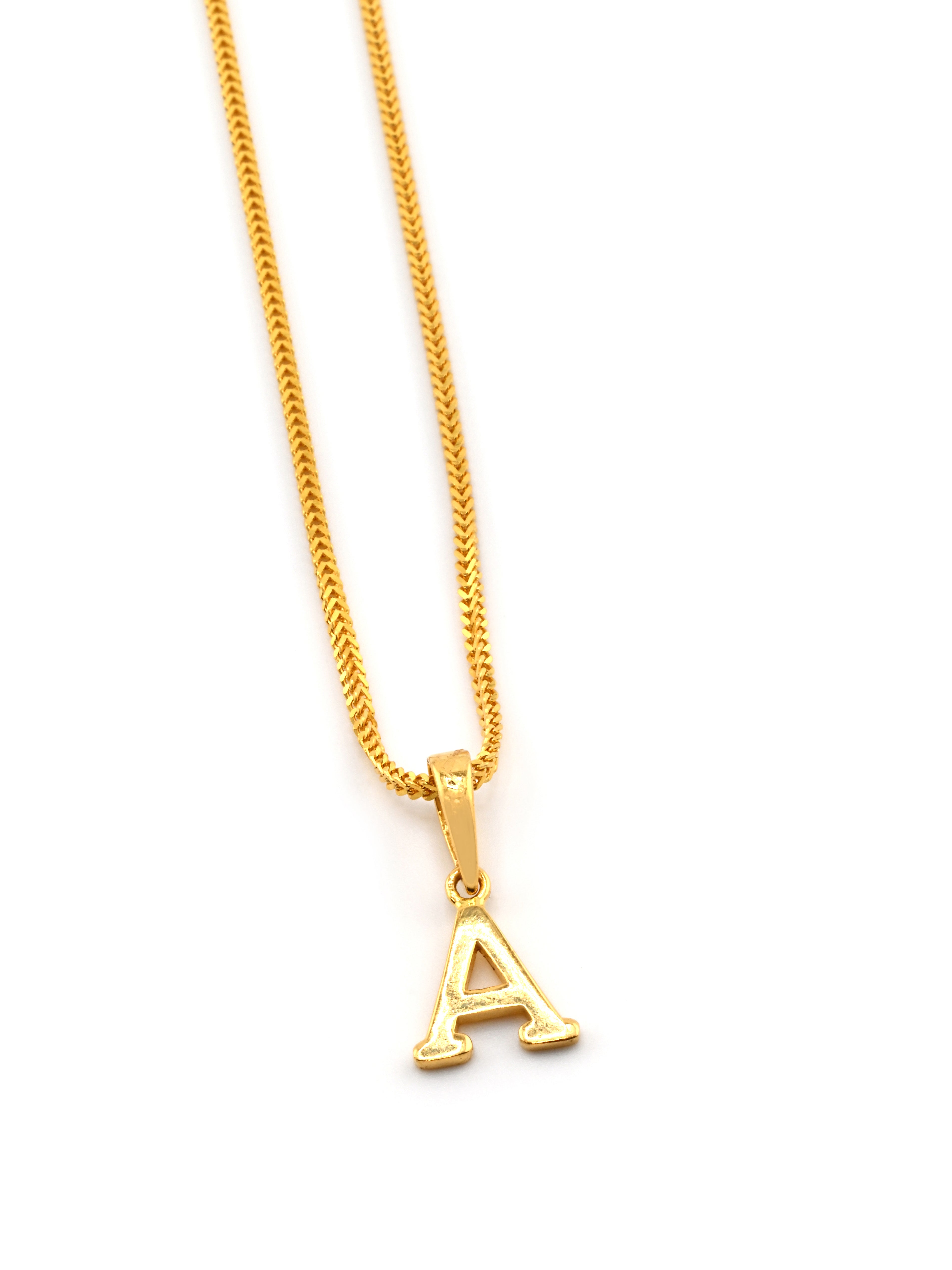 22ct Gold "A" Pendant