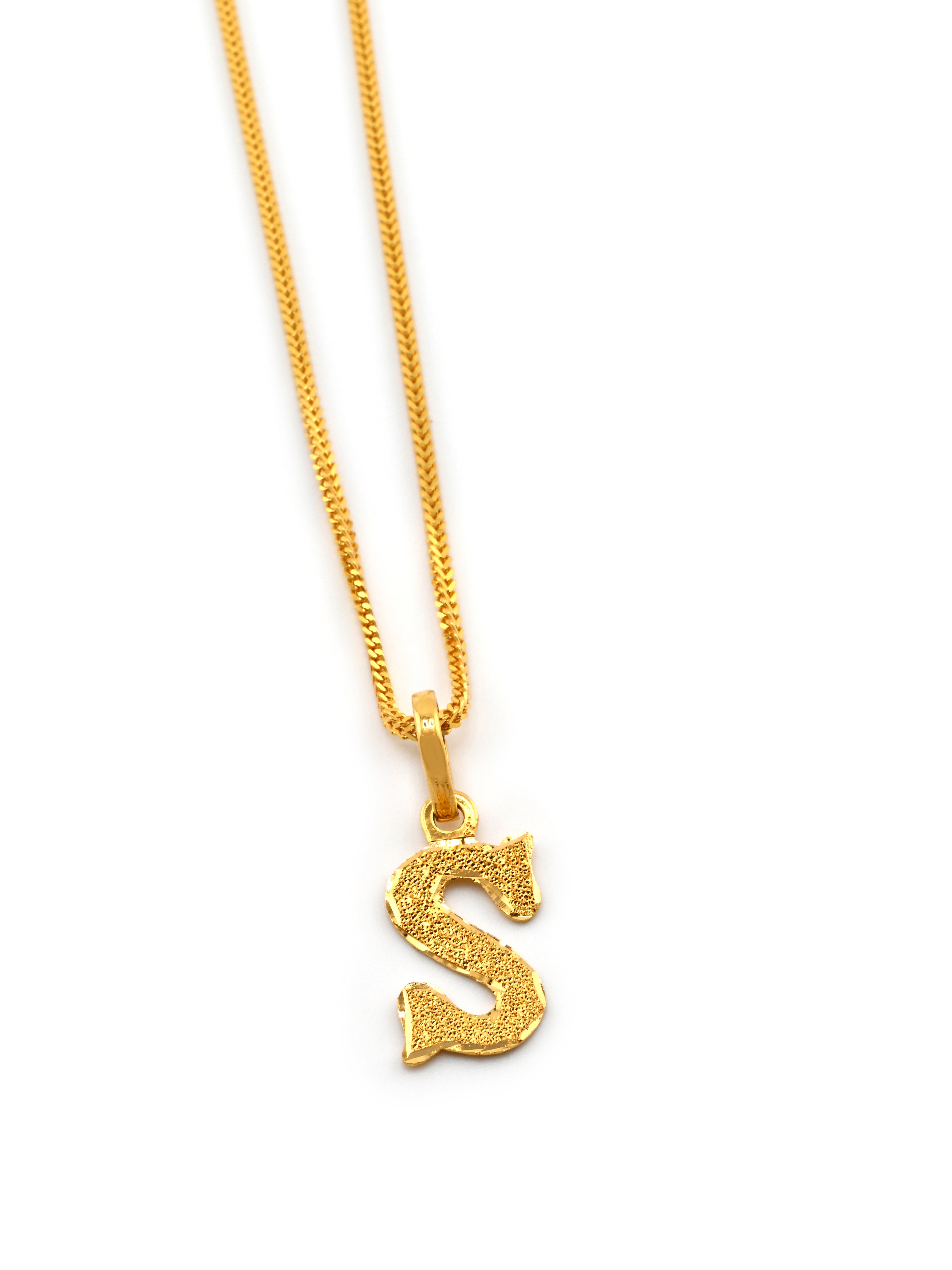 22ct Gold "S" Pendant