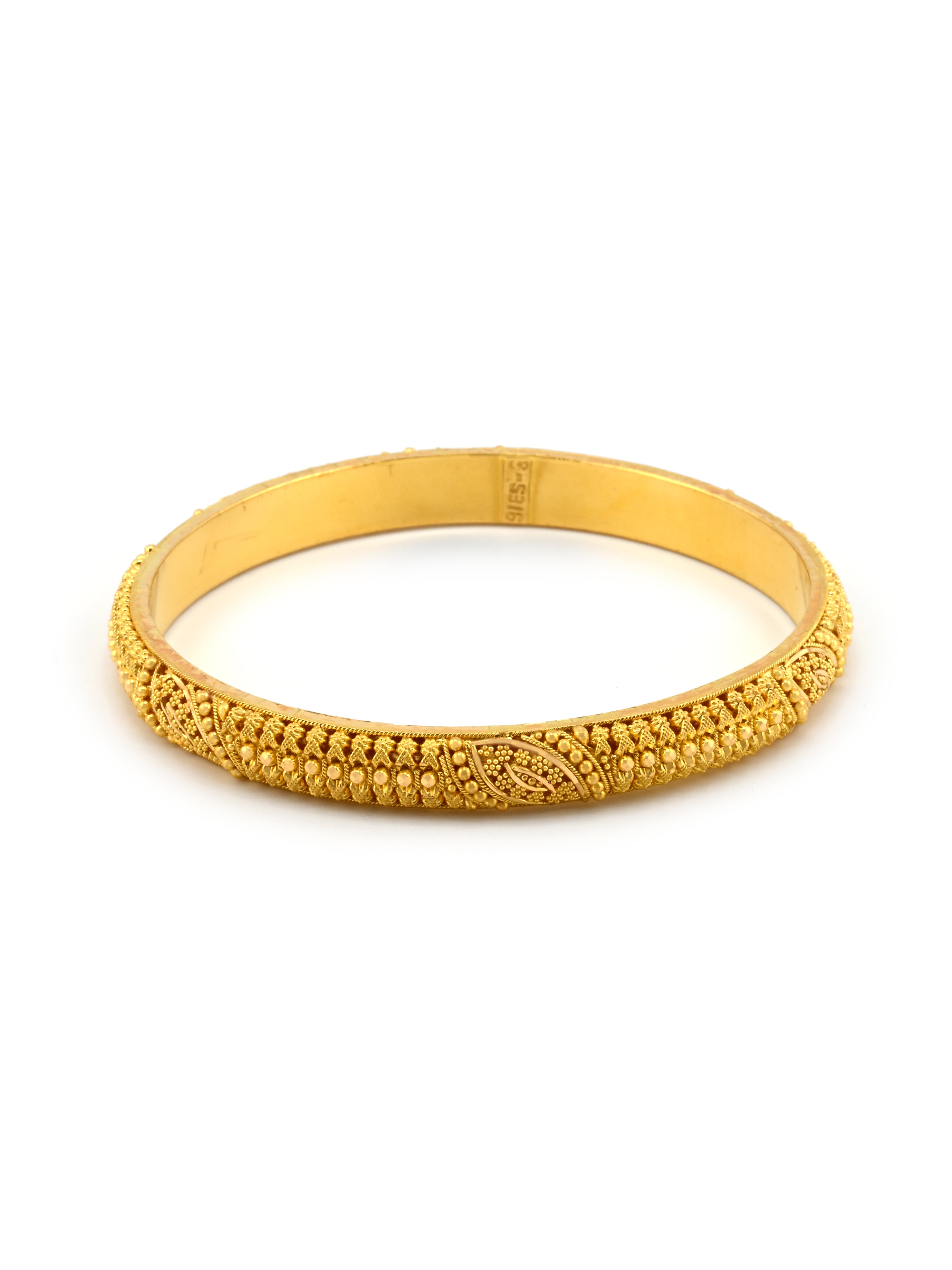Exquisite 22ct Gold Filigree Pair Bangles