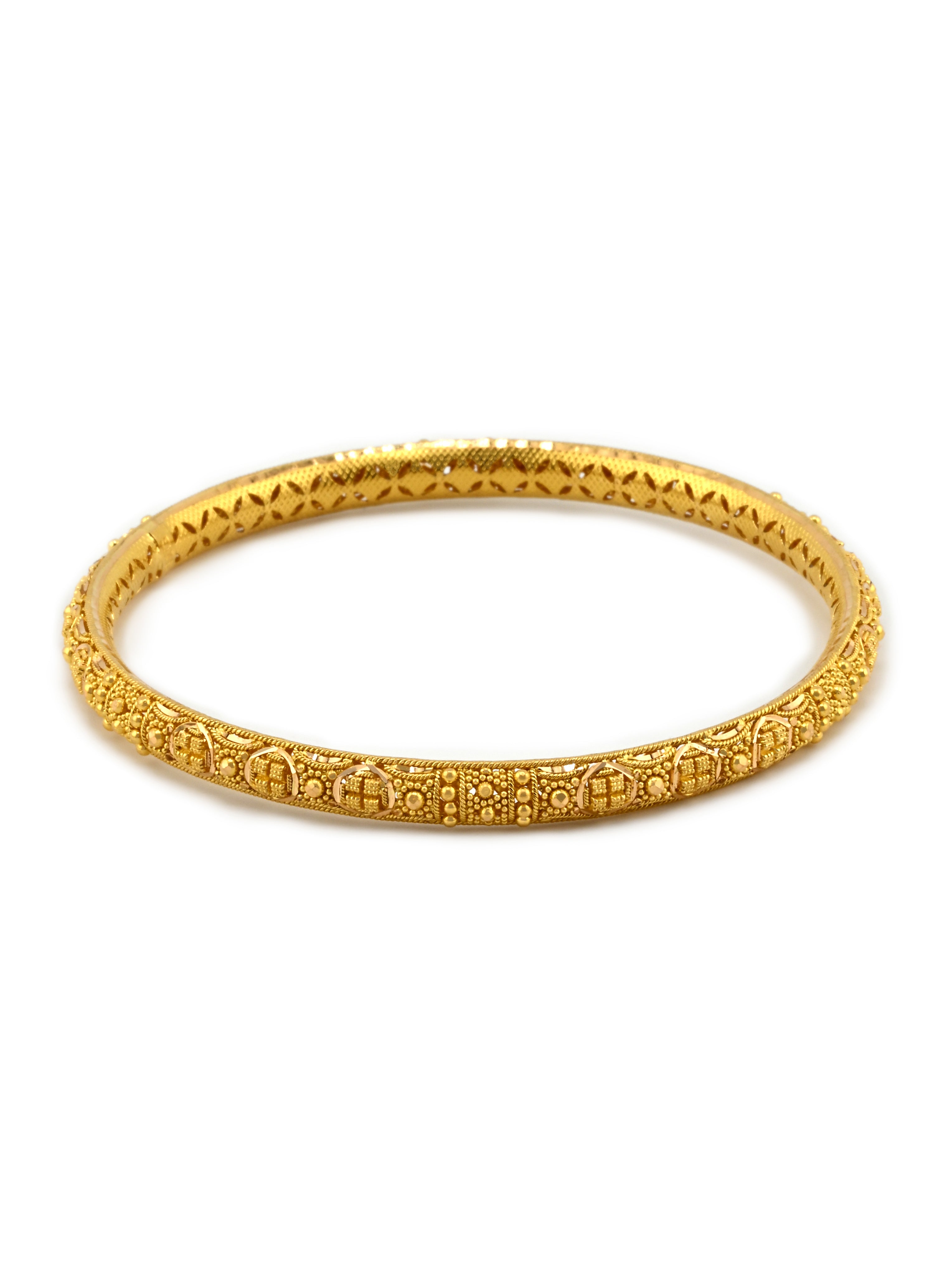 Traditional 22ct Gold Filigree Pair Bangles