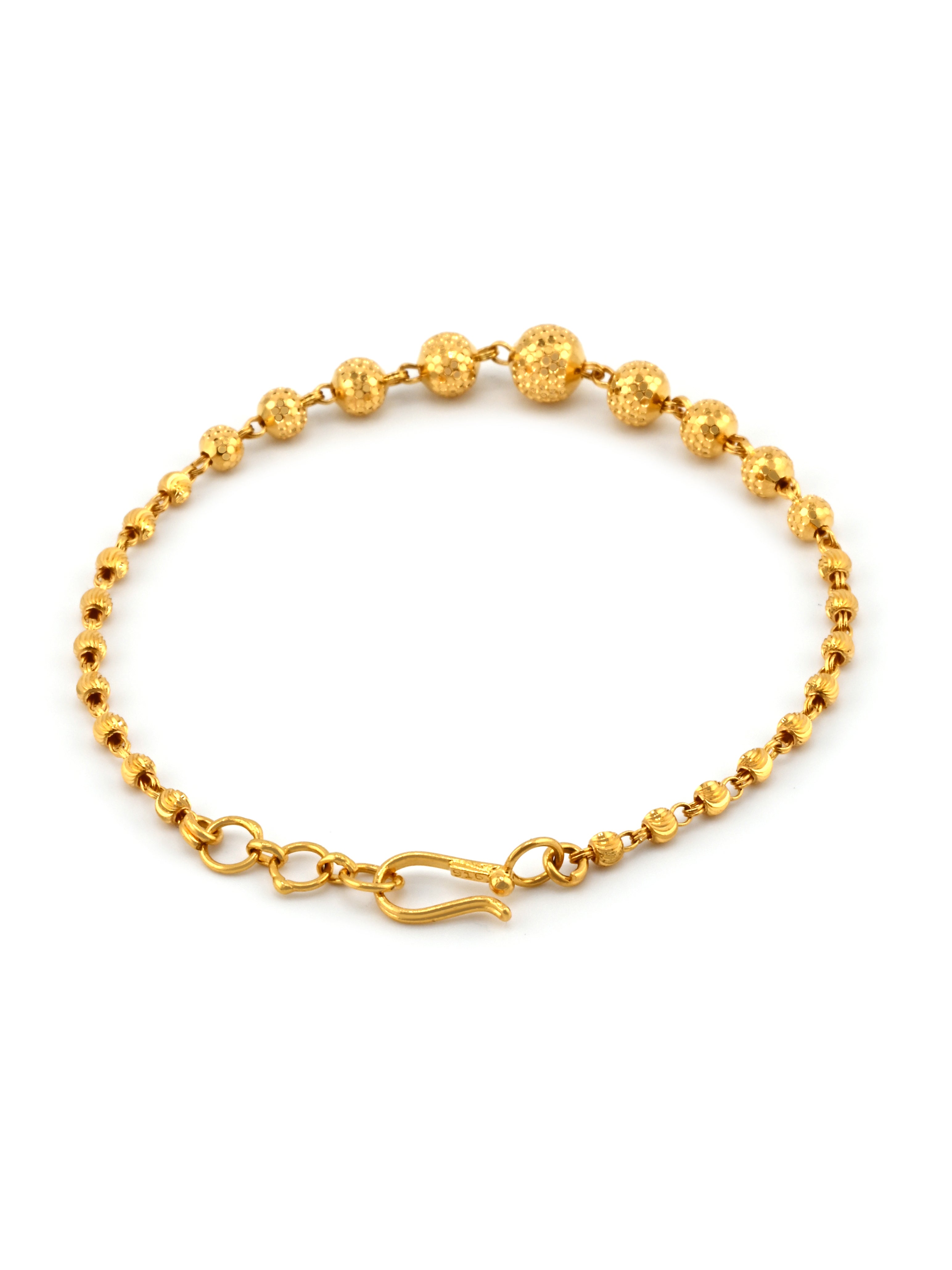 22ct Gold Graduating Ball Bracelet