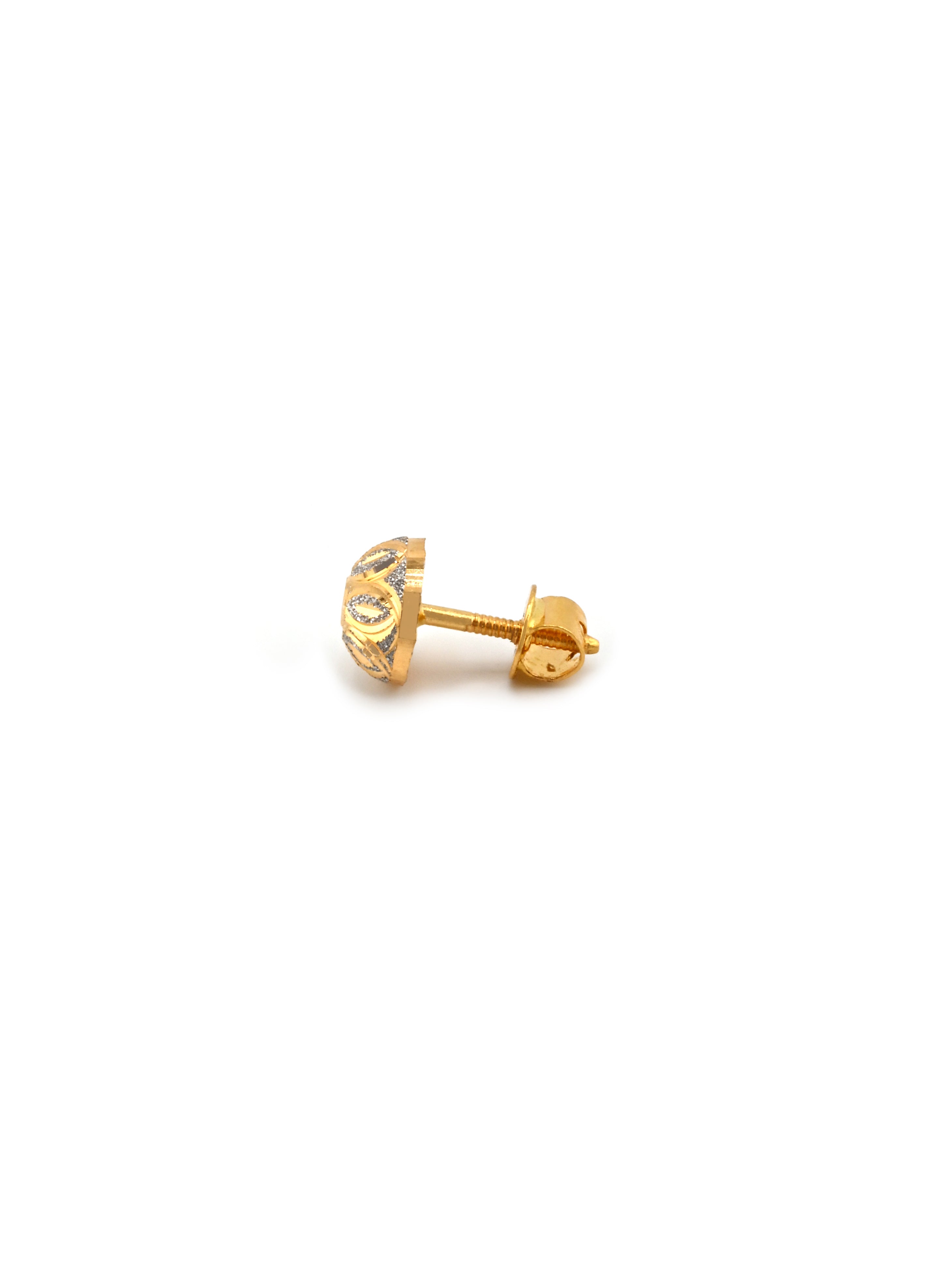 22ct Gold Two Tone Stud Earring