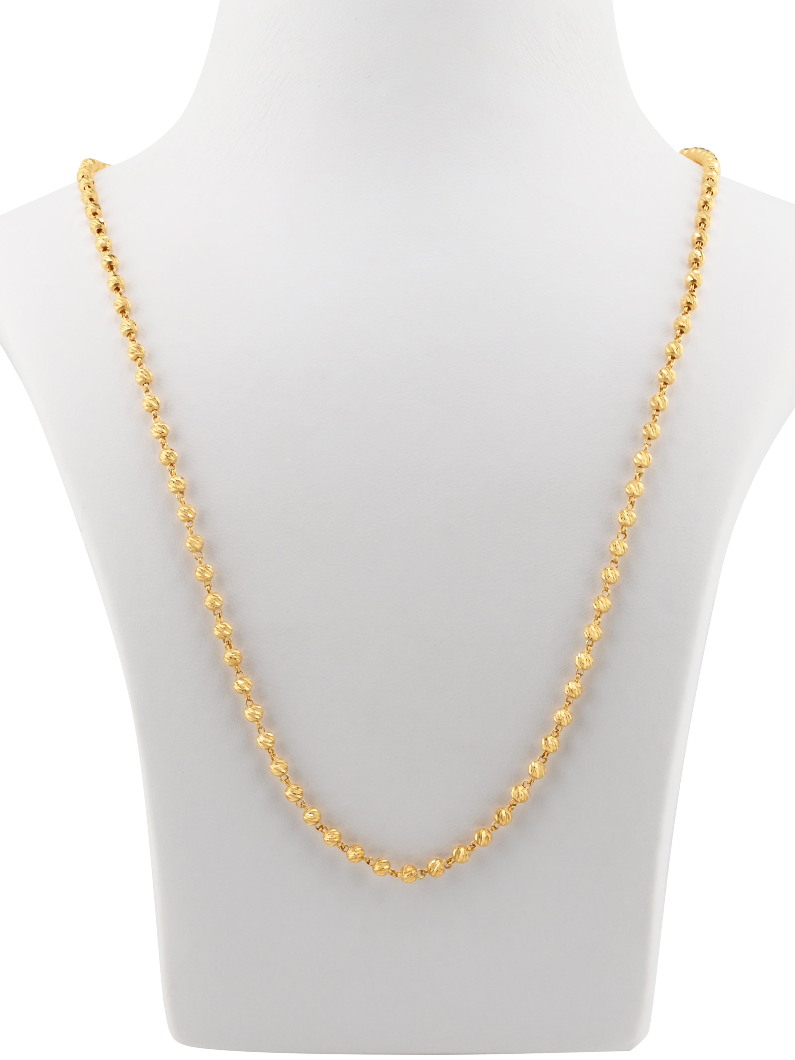 22ct Gold Ball Mala Chain