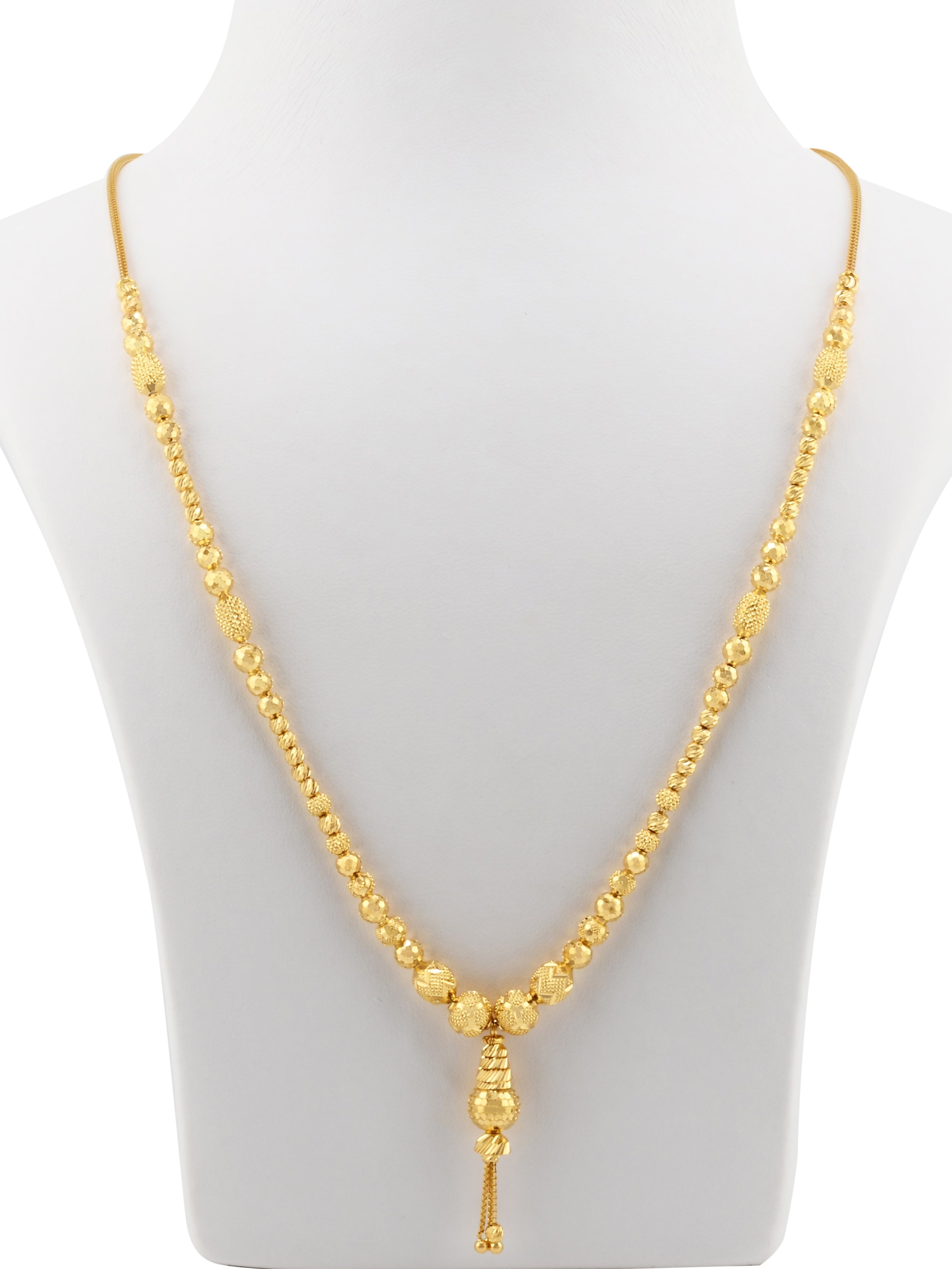 22ct Gold Ball Mala Fancy Chain