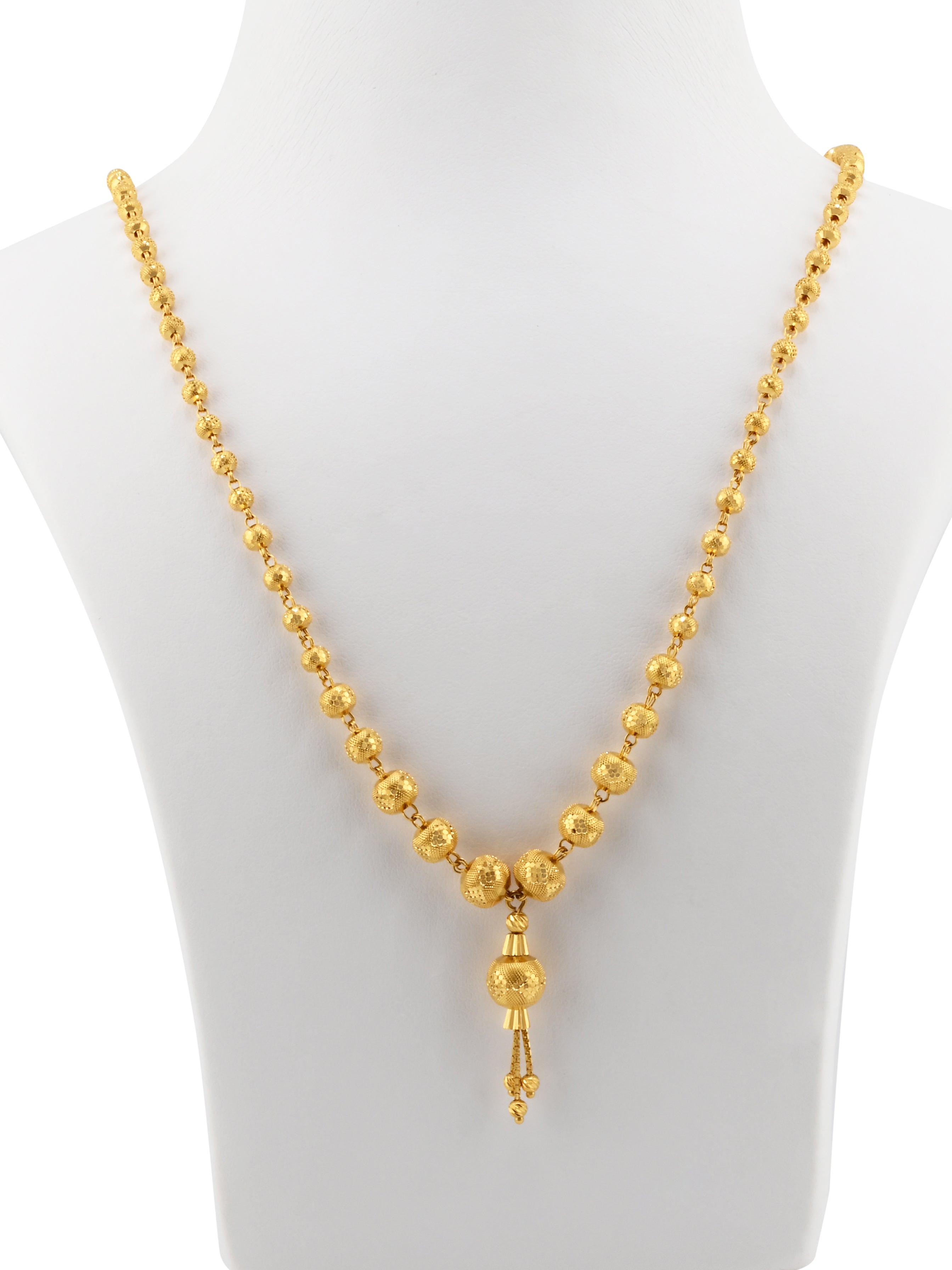 22ct Gold Ball Mala Fancy Chain