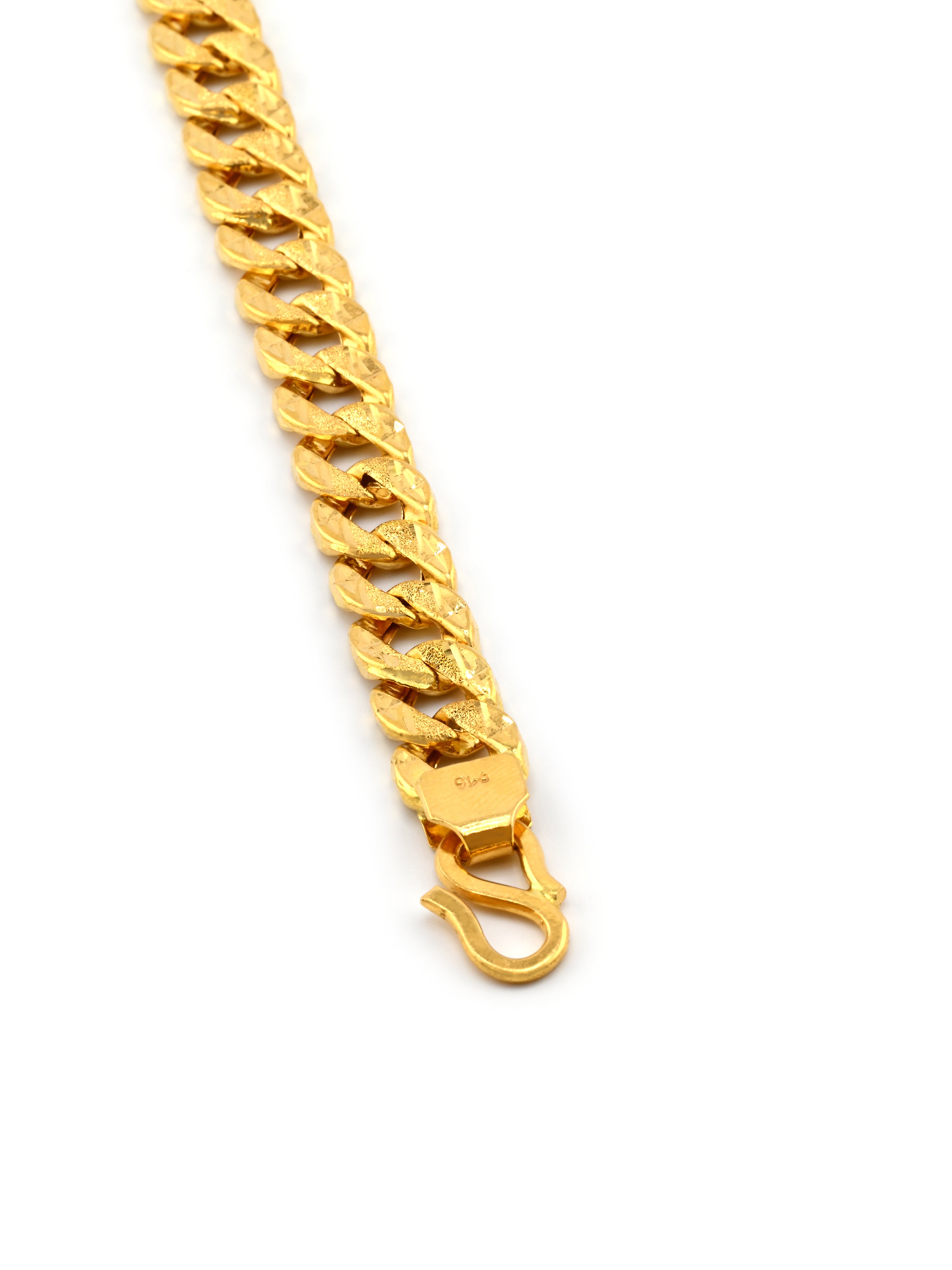 22ct Gold Hollow Curb Bracelet