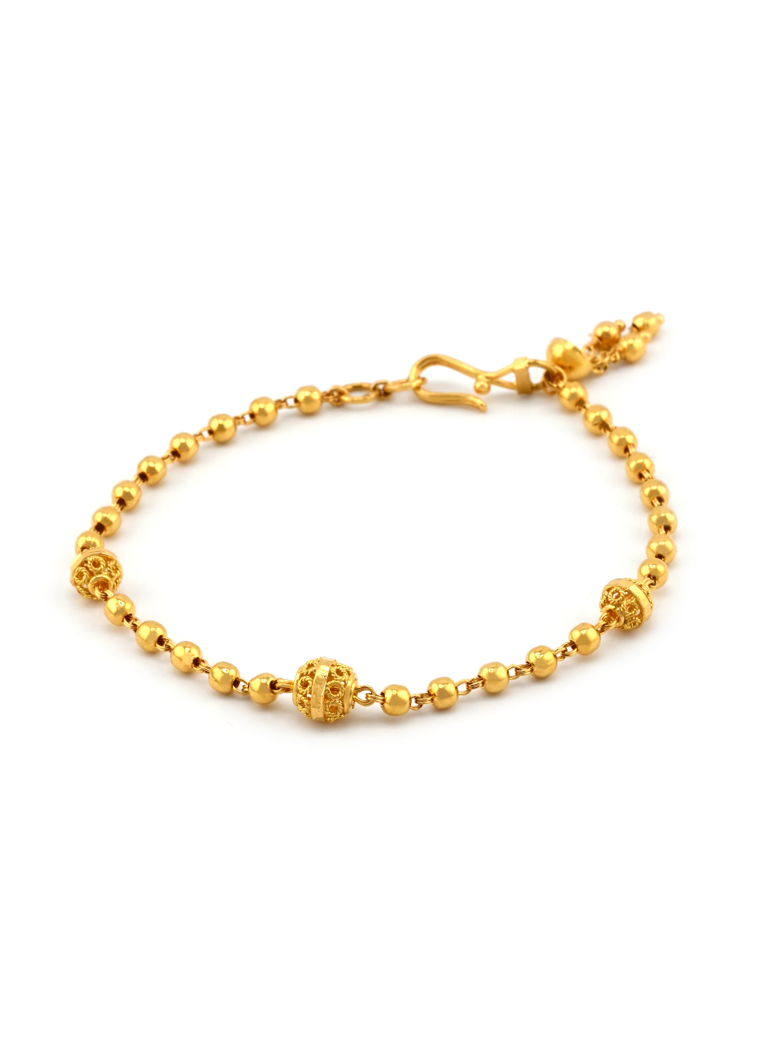22ct Gold Ball Ladies Bracelet